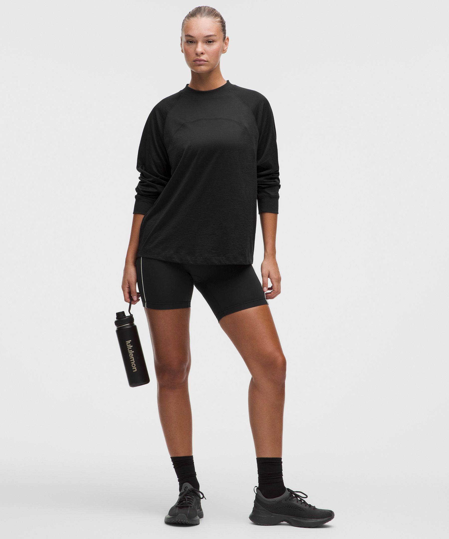 Cotton-Blend Training Relaxed Long Sleeve