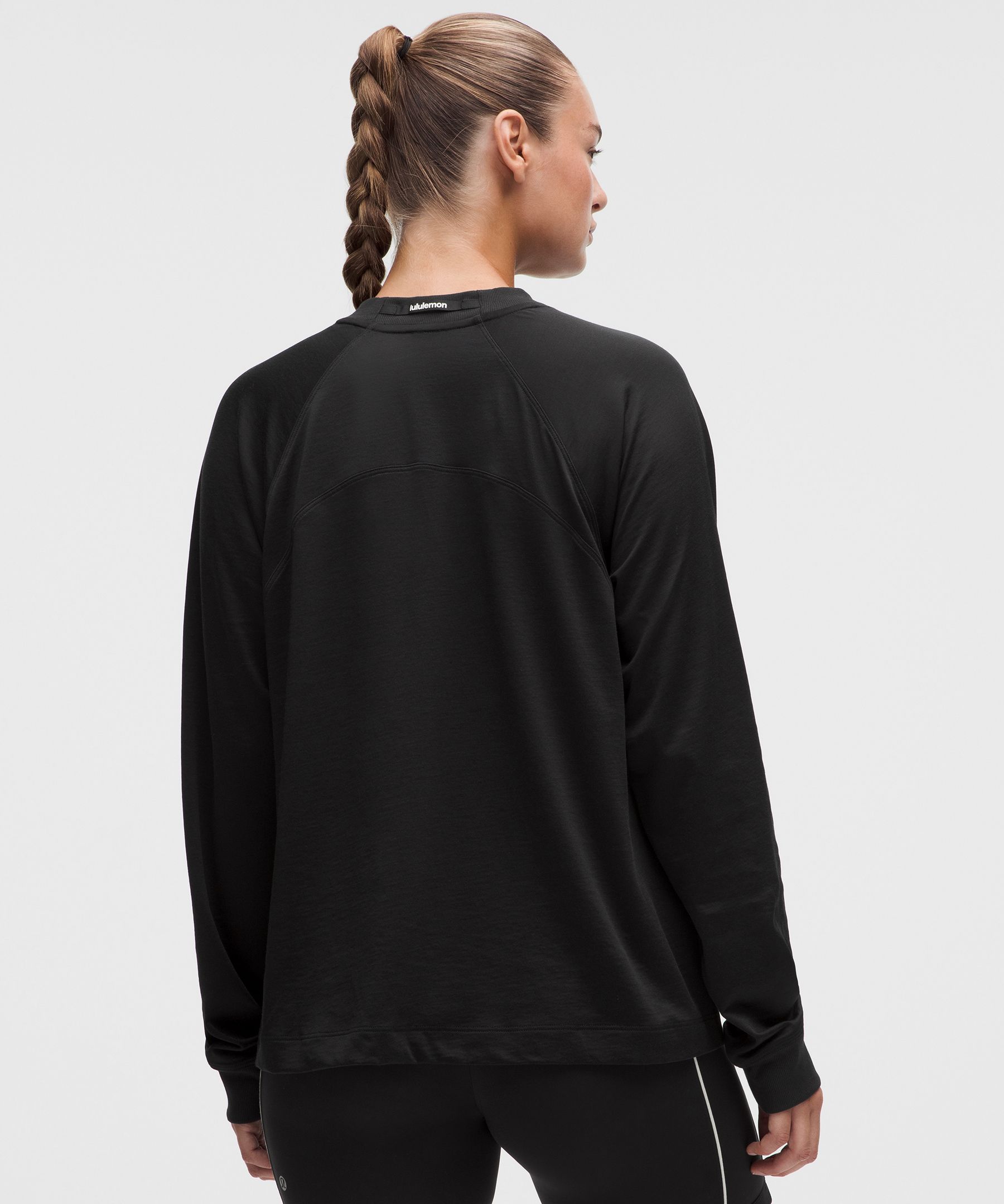 Cotton-Blend Training Relaxed Long Sleeve
