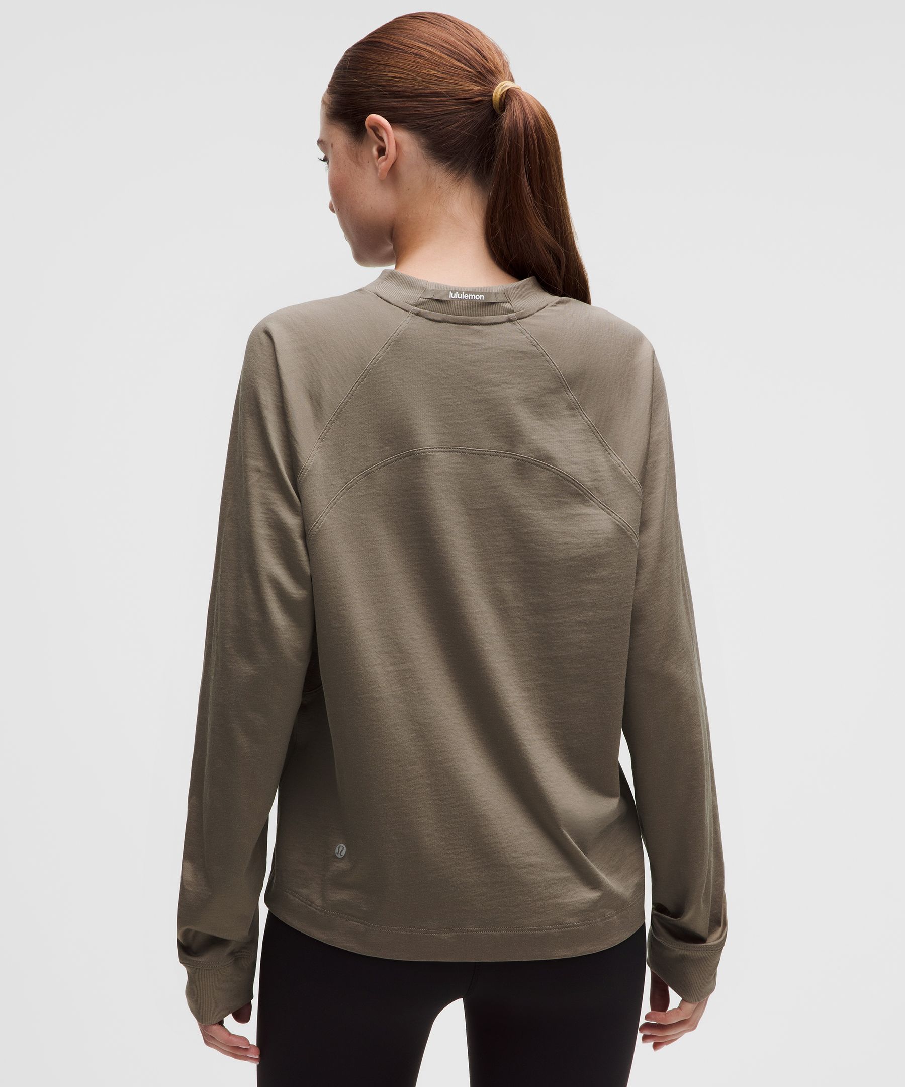 Cotton-Blend Training Relaxed Long Sleeve