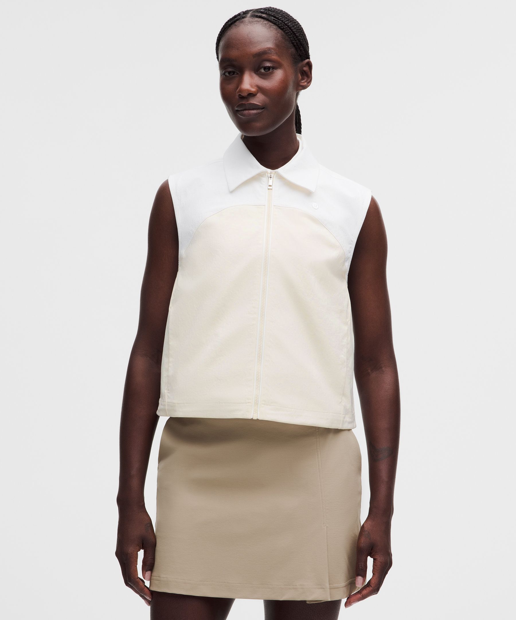 Collared Panelled Golf Vest