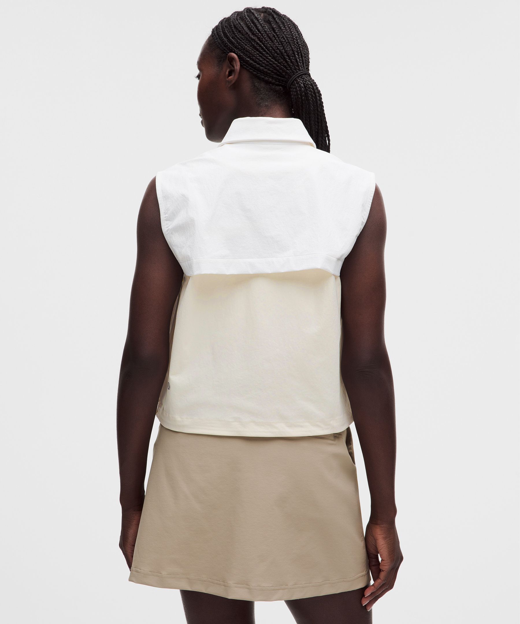 Collared Panelled Golf Vest