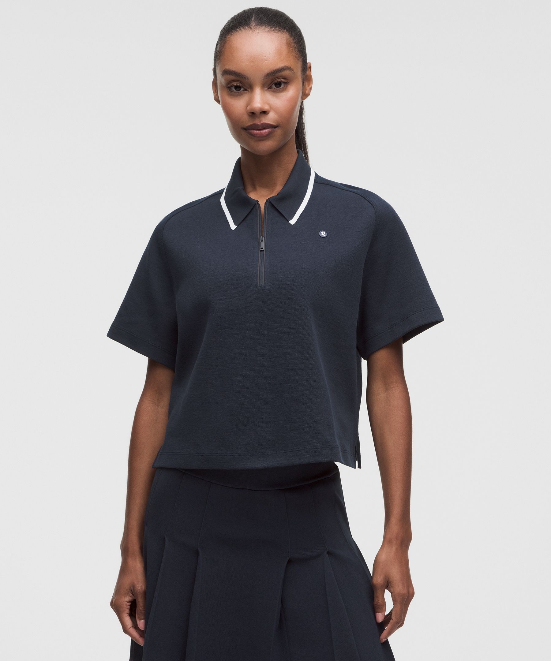 Cotton-Blend Pique Short-Sleeve Polo Shirt
