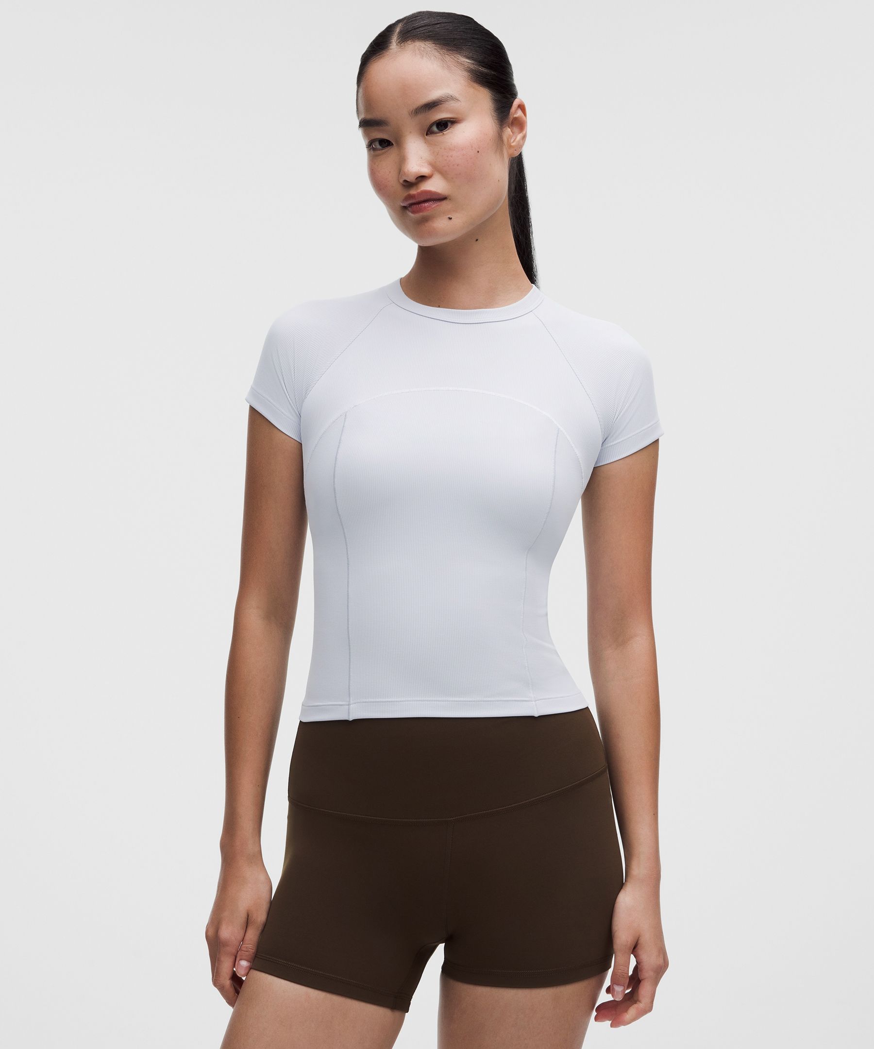 リブNulu 半袖シャツ | ショートスリーブ | Lululemon JP