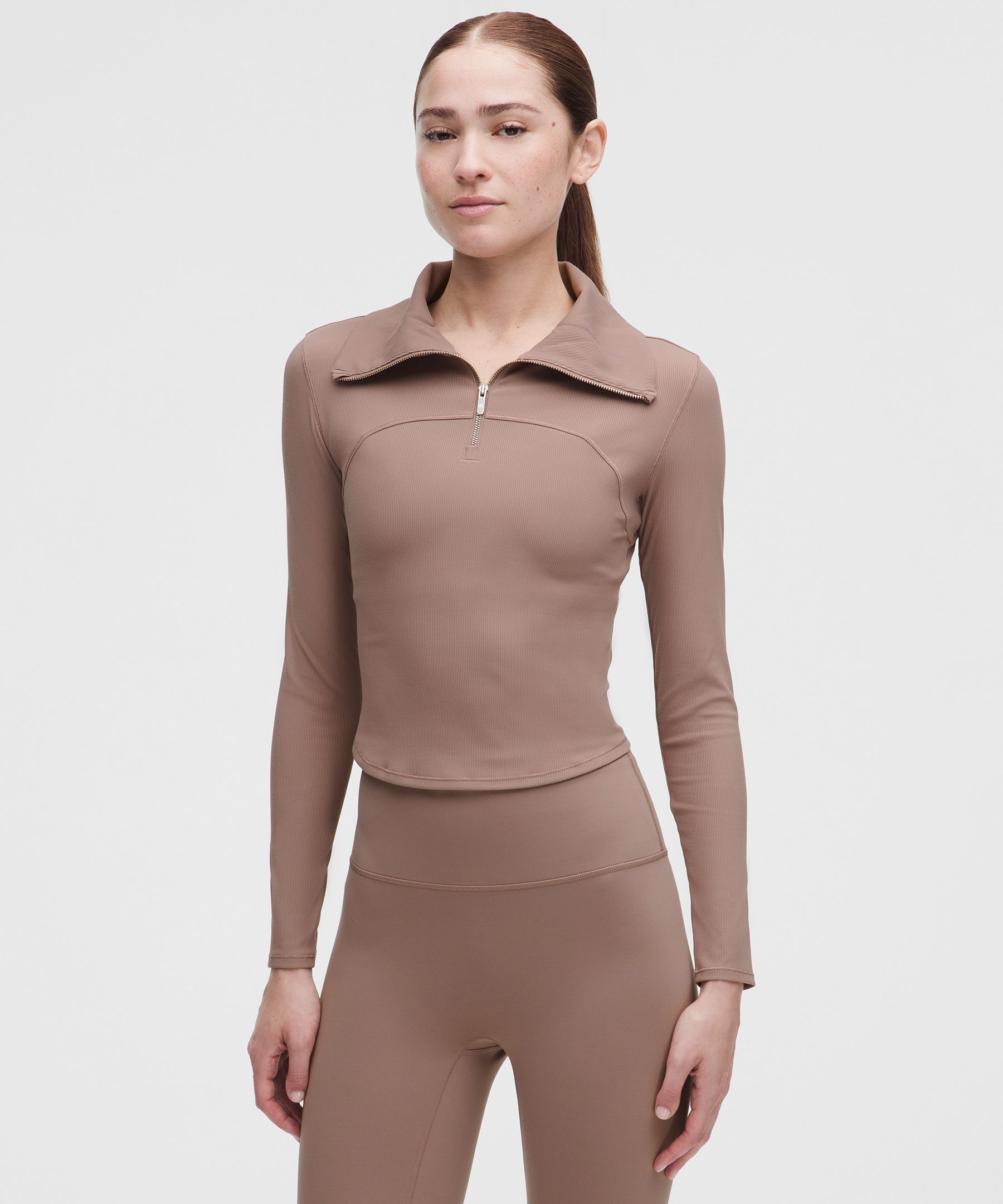 Ribbed Nulu Collared Quarter Zip