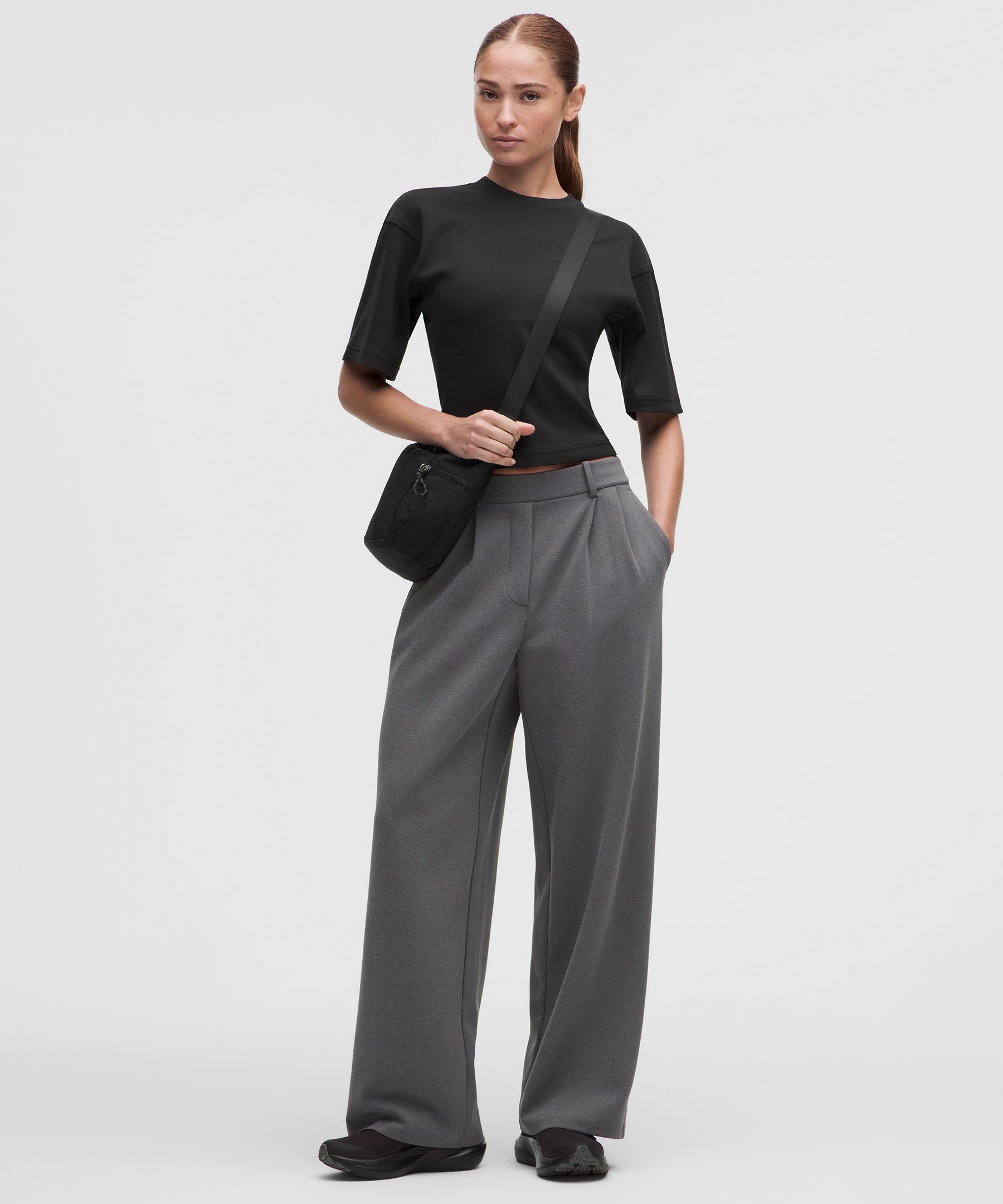 Double-Knit Relaxed Short-Sleeve Shirt