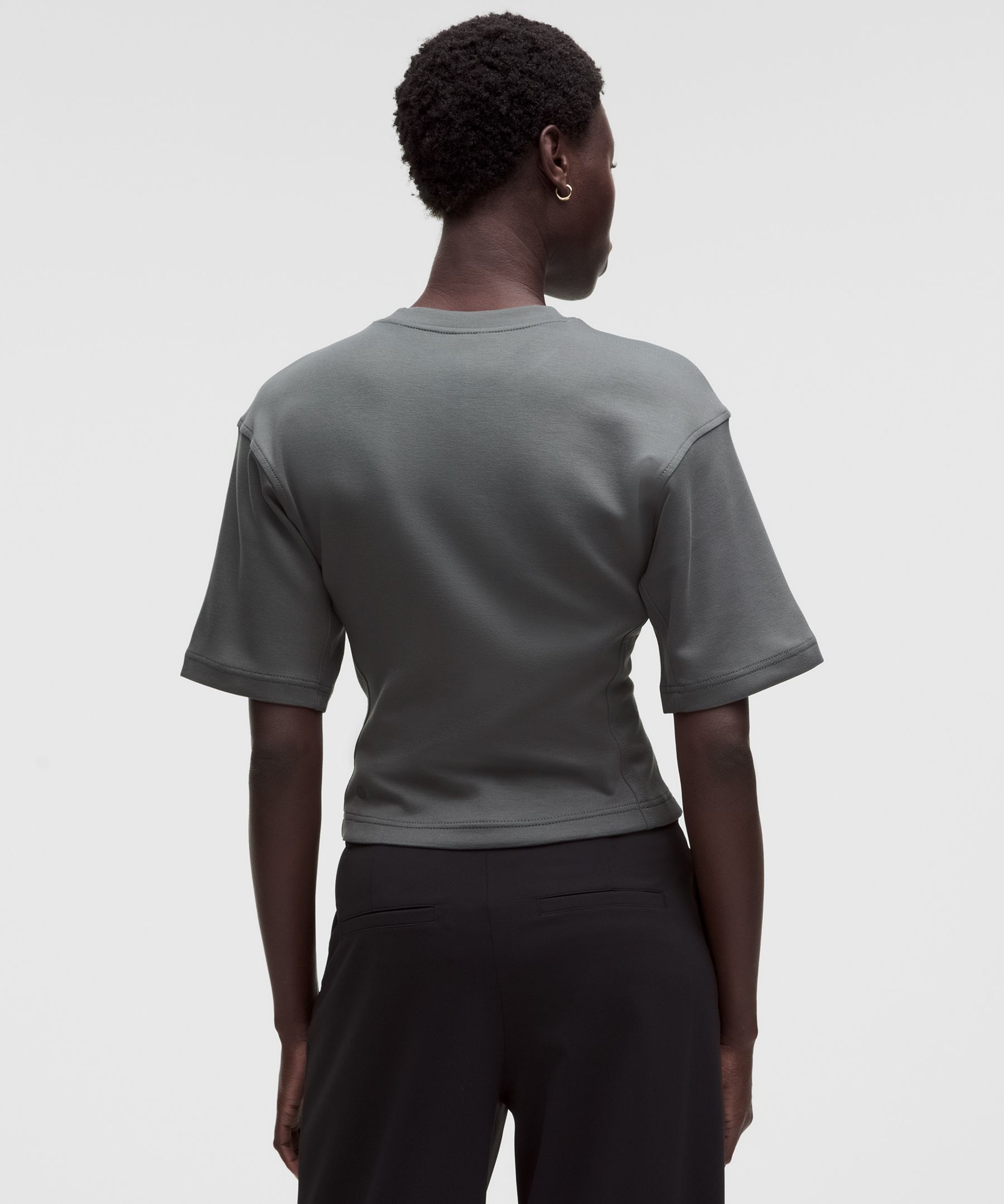Double-Knit Relaxed Short-Sleeve Shirt
