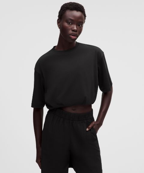 Женская футболка Lululemon Cotton Jersey Bubble-Hem