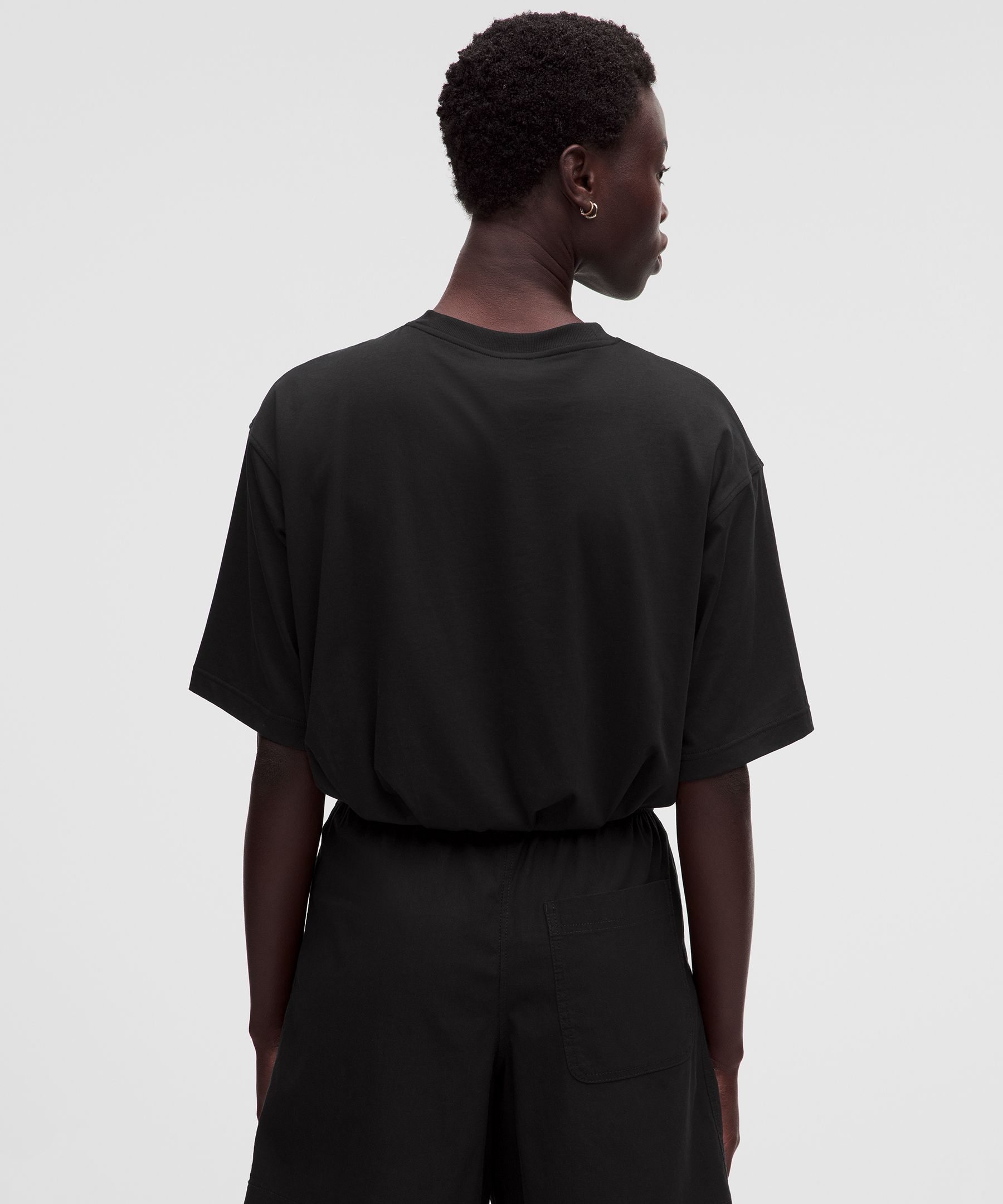Cotton Jersey Bubble-Hem T-Shirt