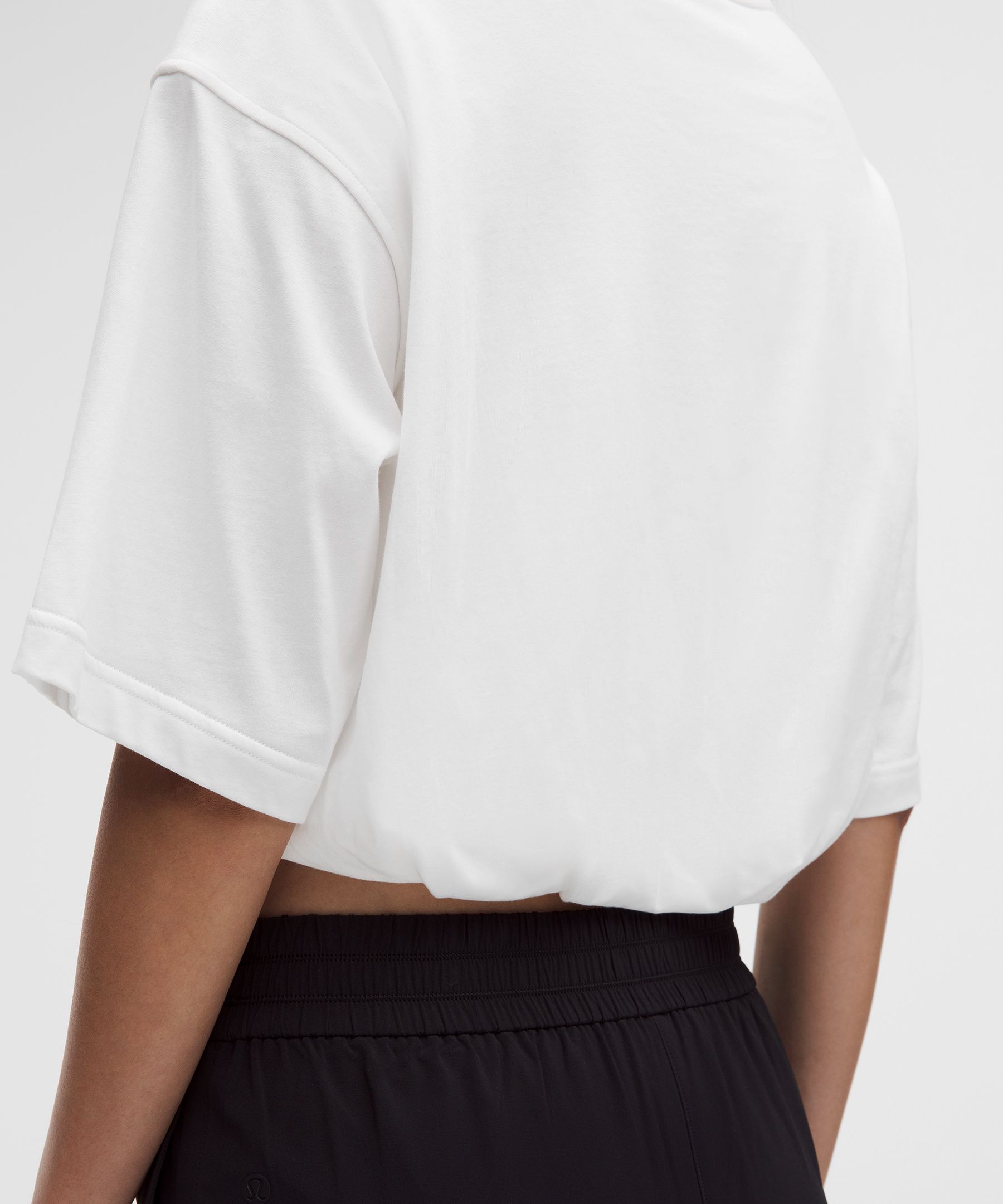 Cotton Jersey Bubble-Hem T-Shirt
