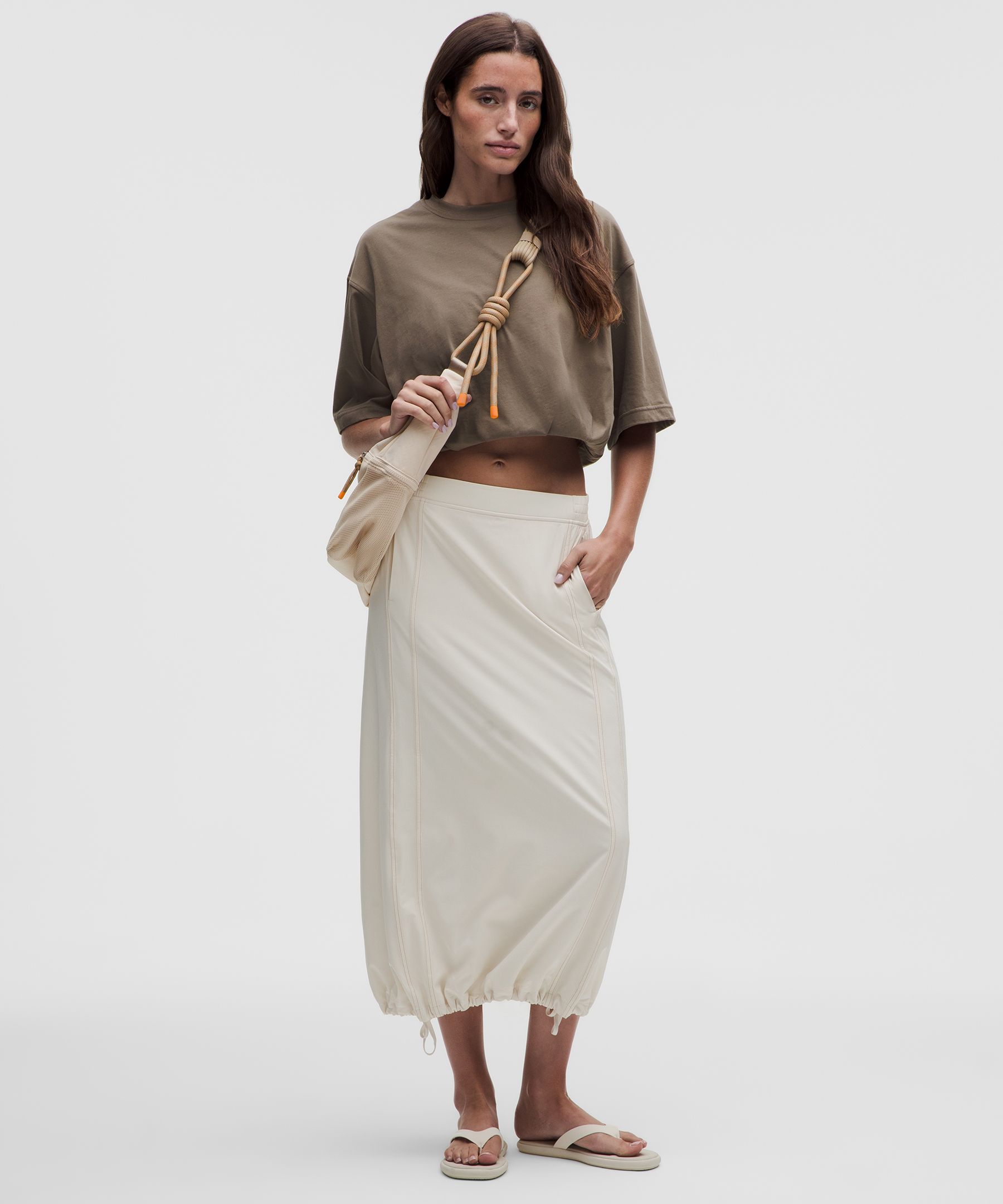 Cotton Jersey Bubble-Hem T-Shirt