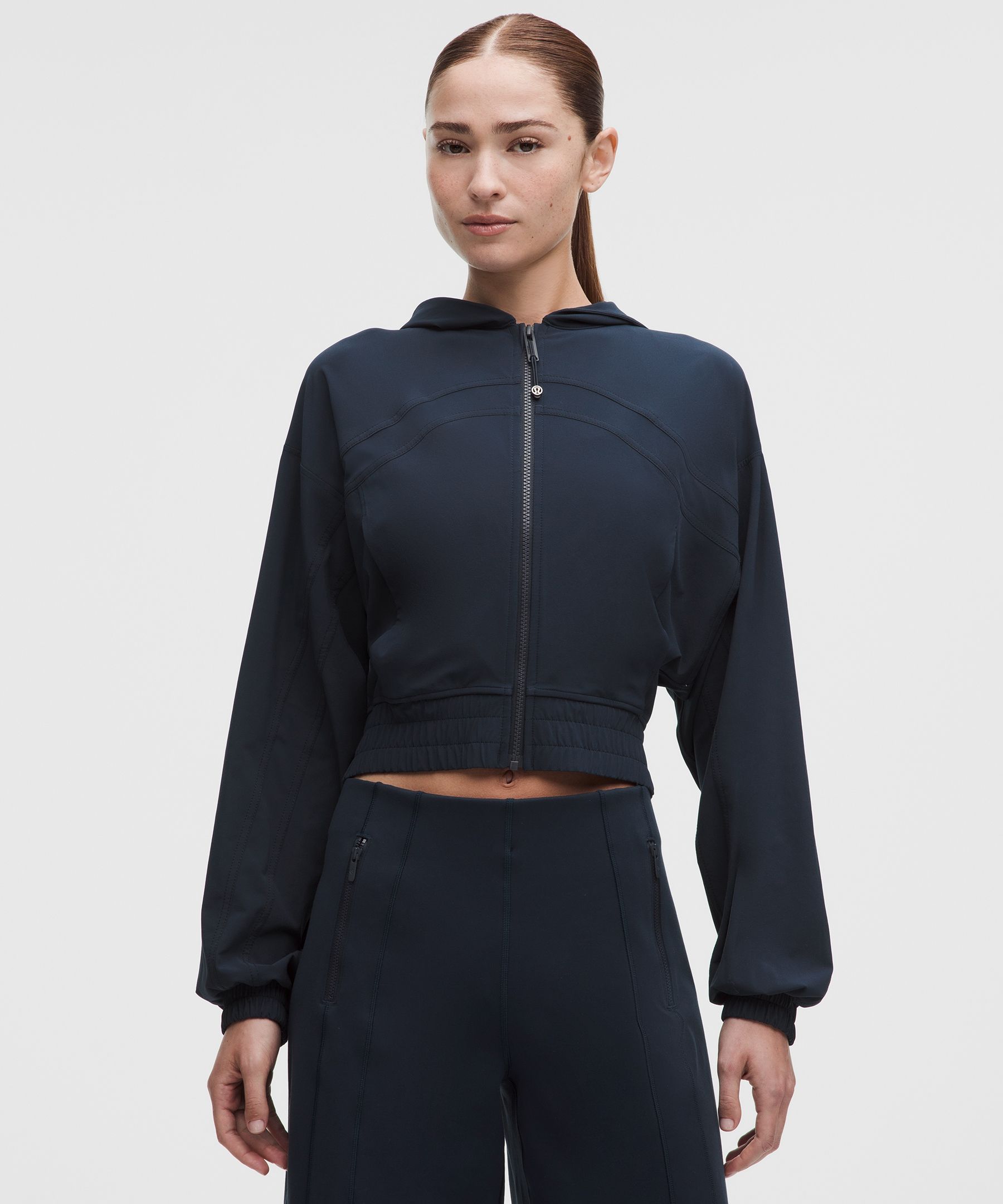 lululemon – Women’s Define Hooded Track Jacket Swift – Color Black/Blue – Size 4