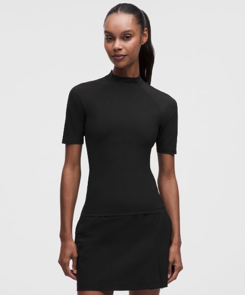 Женская рубашка Lululemon Lightweight Mockneck с коротким рукавом