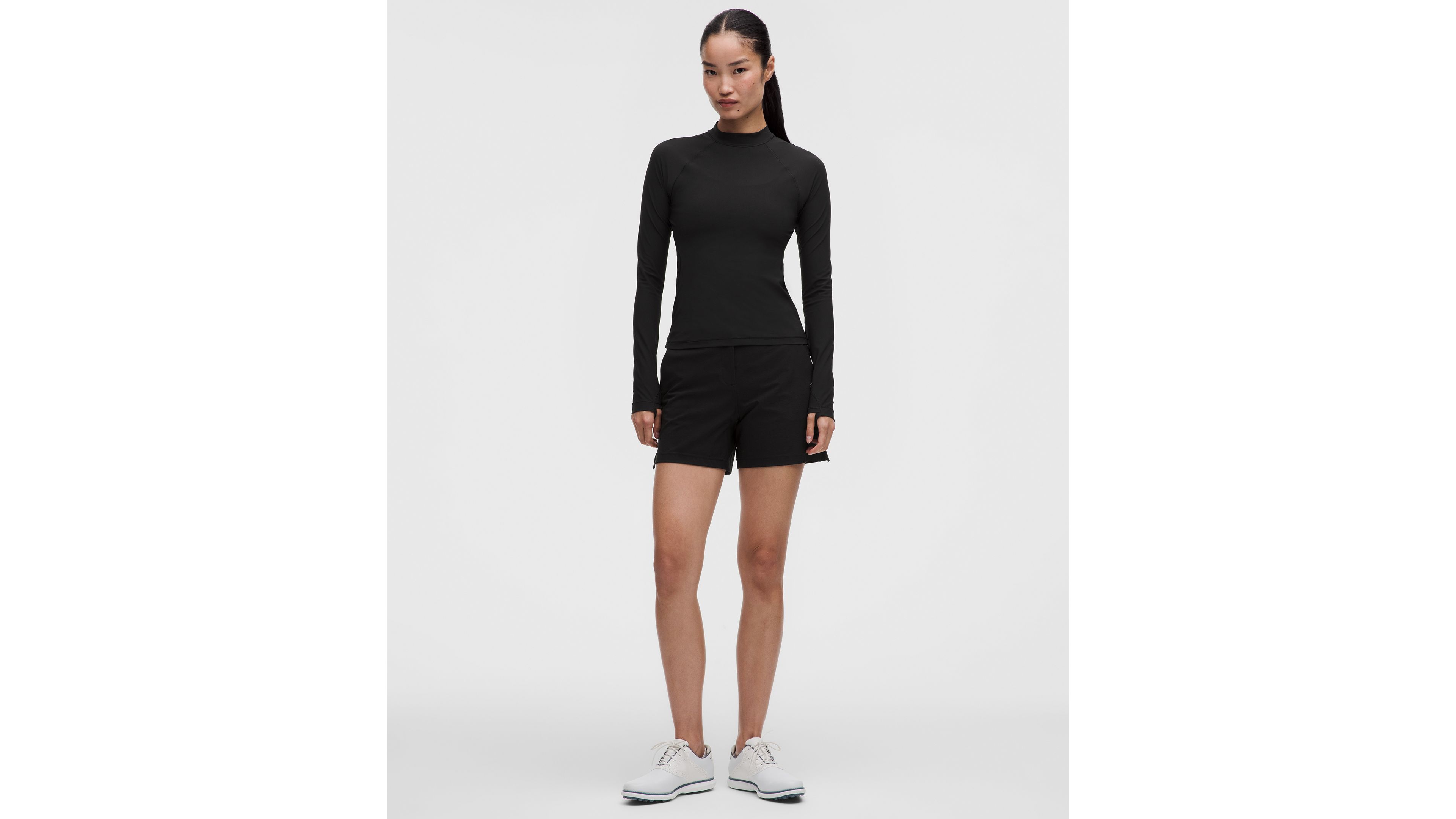 UV-Protective Mockneck Long-Sleeve Shirt