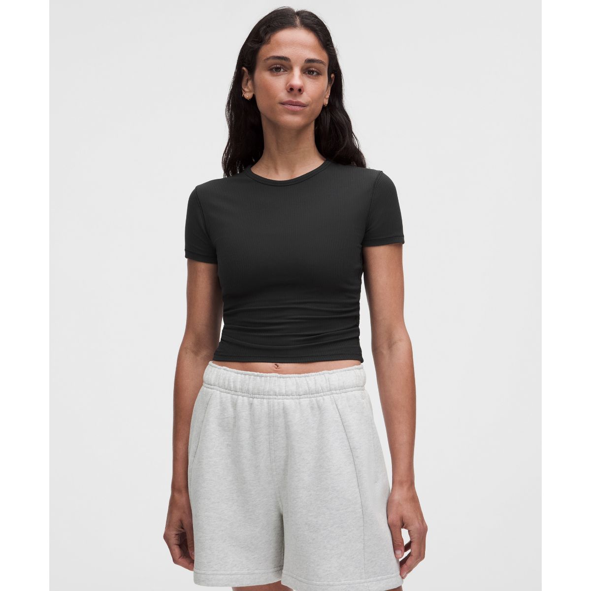 All It Takes Ribbed Keyhole Short-Sleeve Shirt