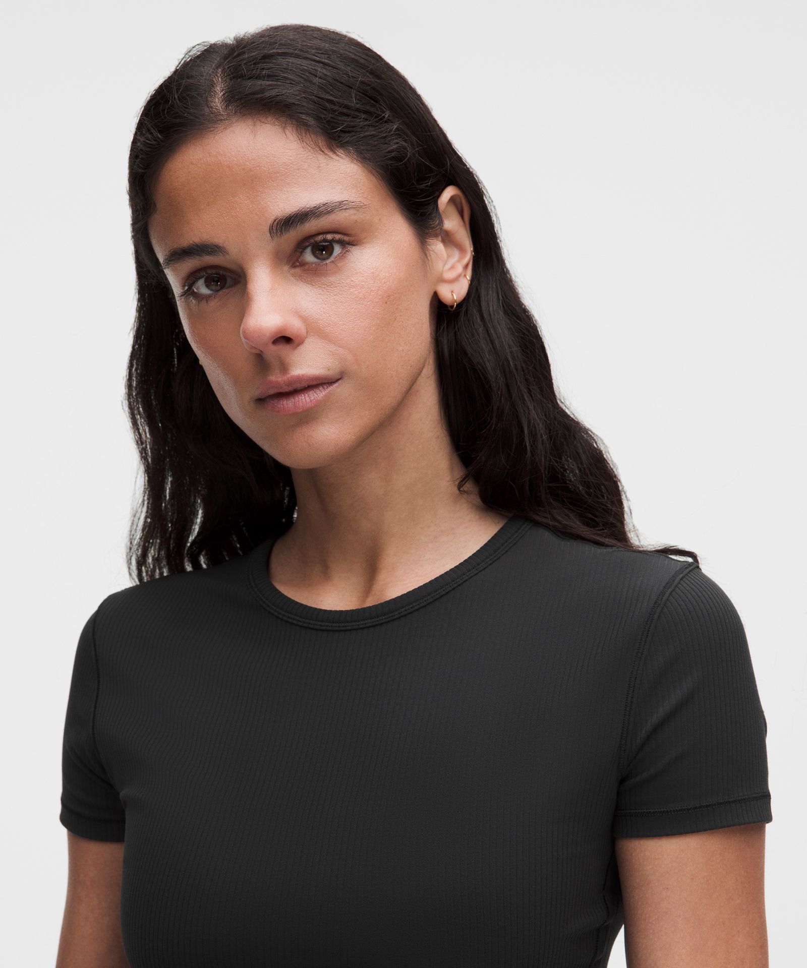 Женская футболка Lululemon All It Takes в рубчик с вырезом-капелькой — фото 4