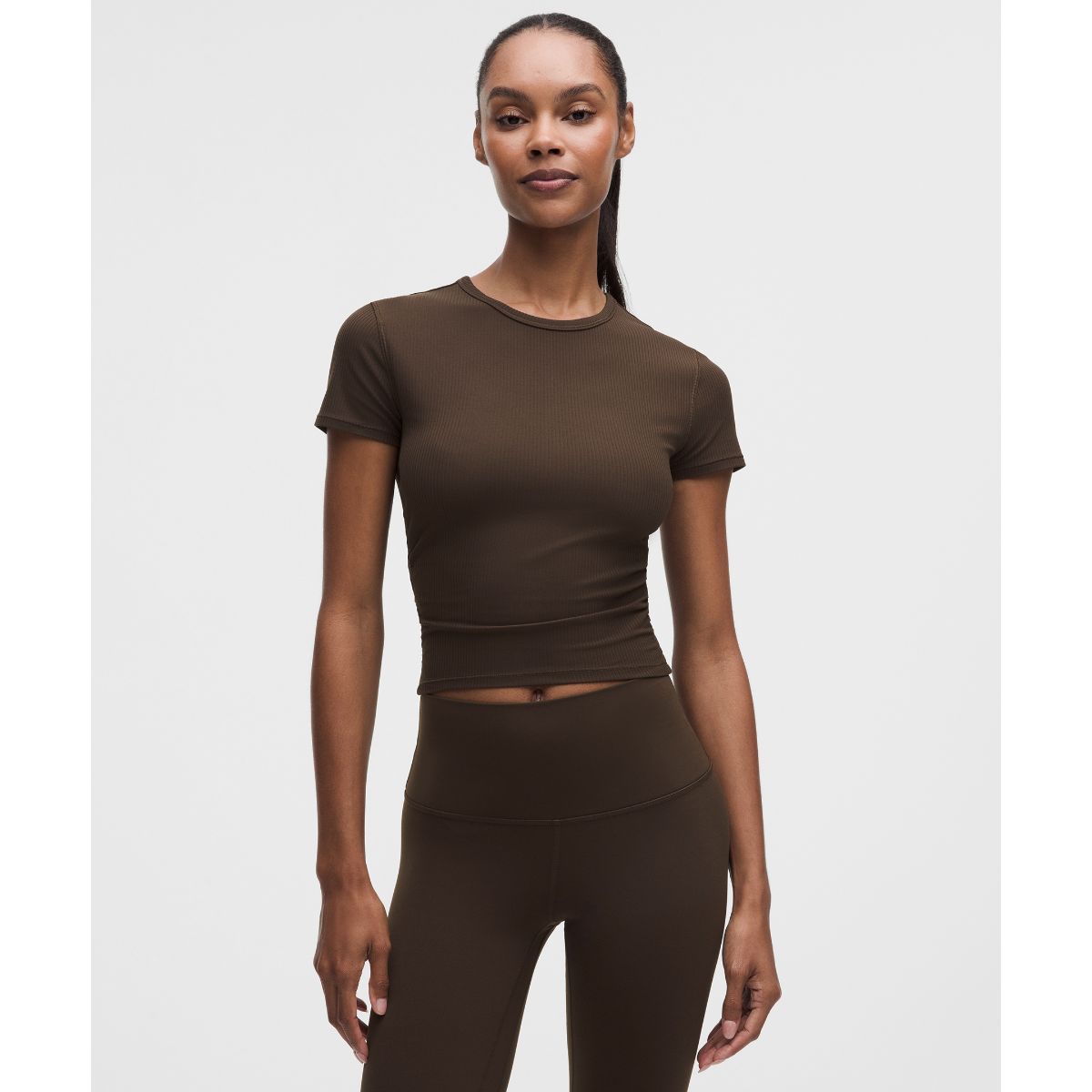 All It Takes Ribbed Keyhole Short-Sleeve Shirt