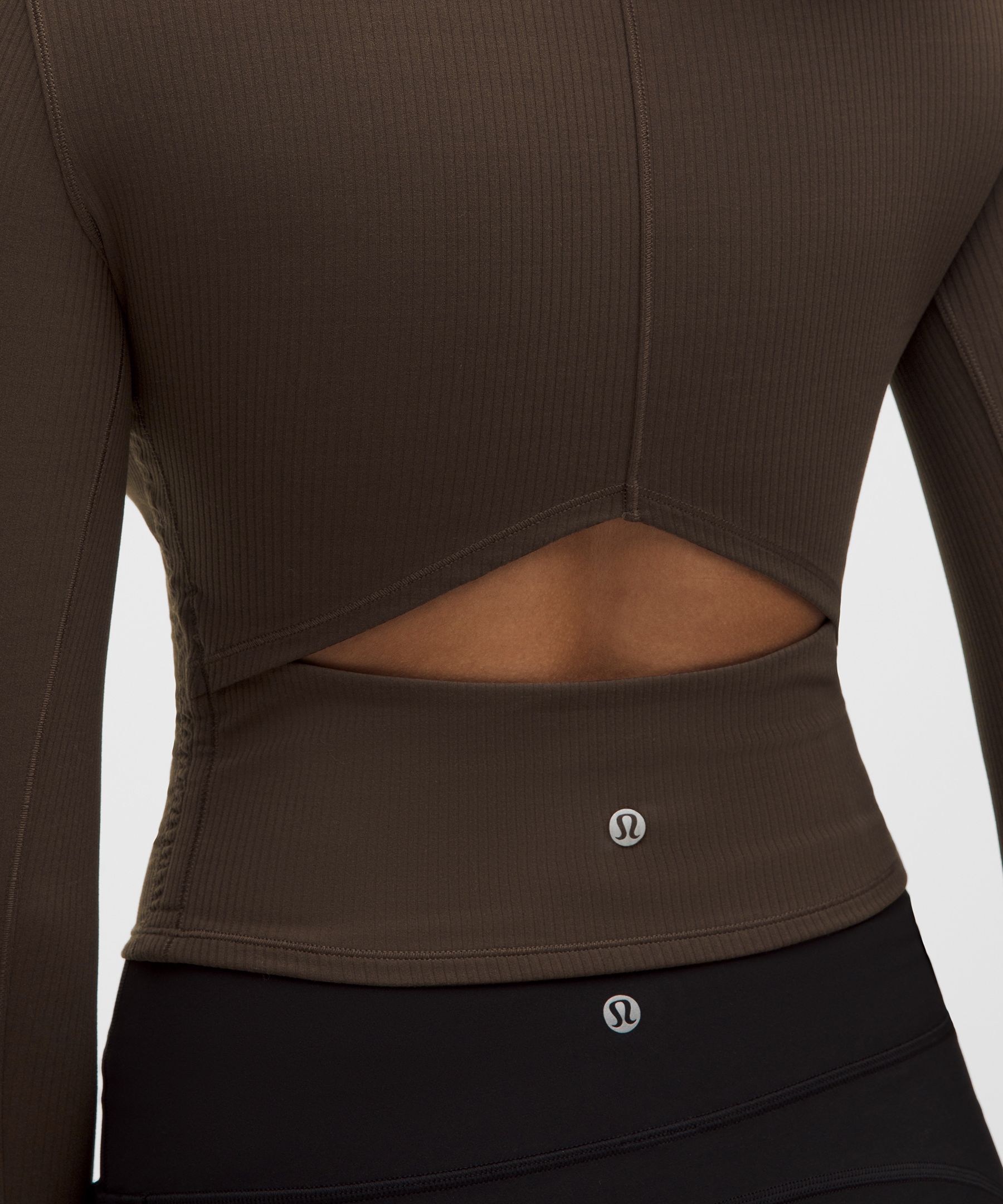 All It Takes Ribbed Keyhole Long-Sleeve Shirt