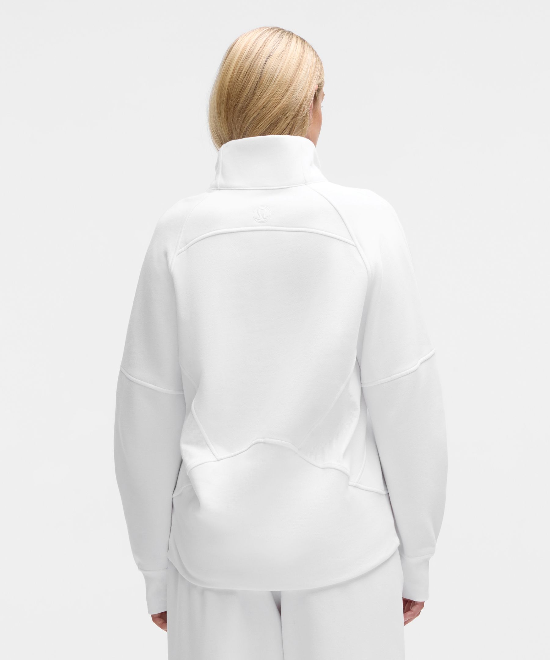 Lululemon Scuba Oversized Funnel-neck Half Zip Long In White