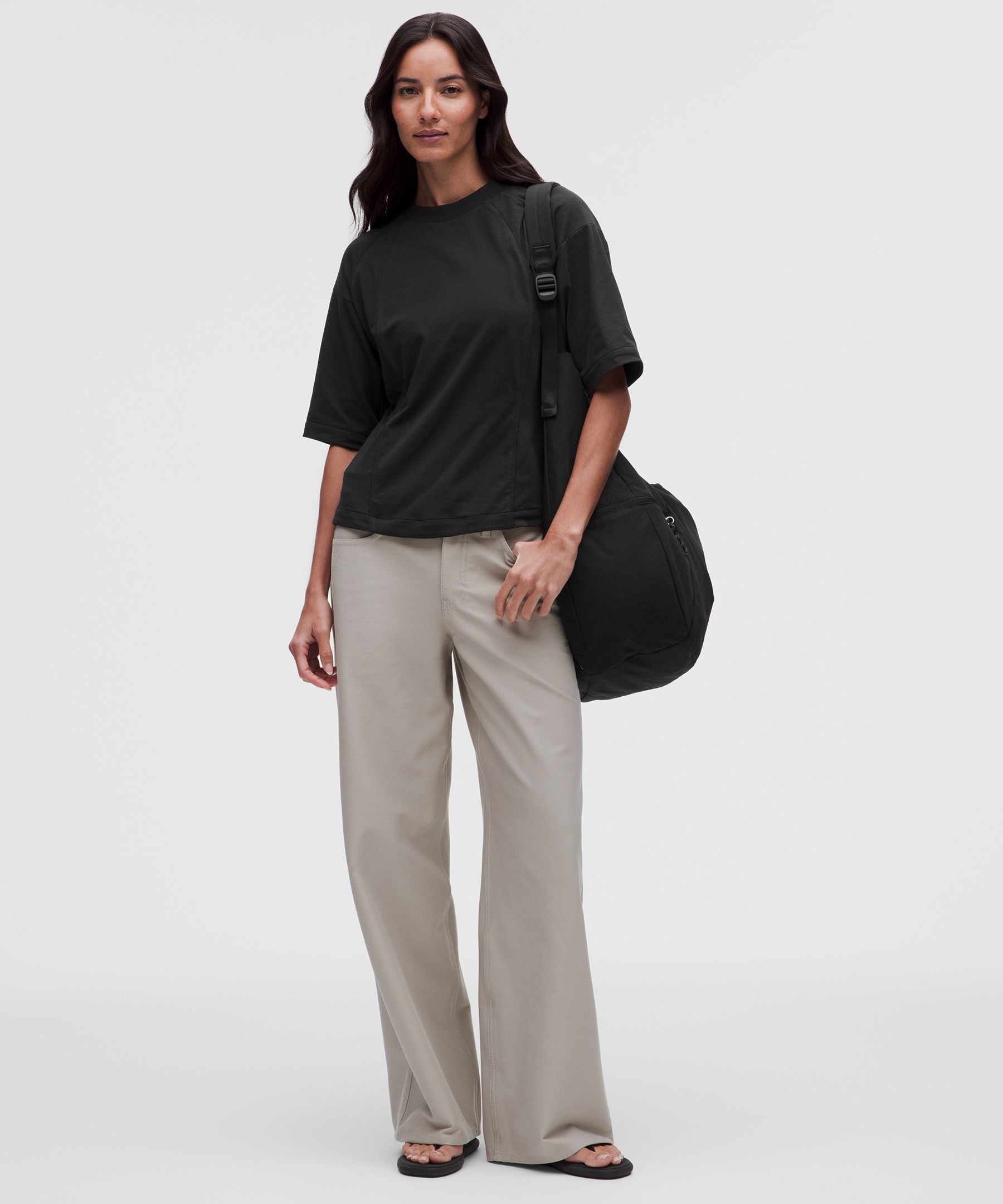 Gathered Waist Short-Sleeve Shirt