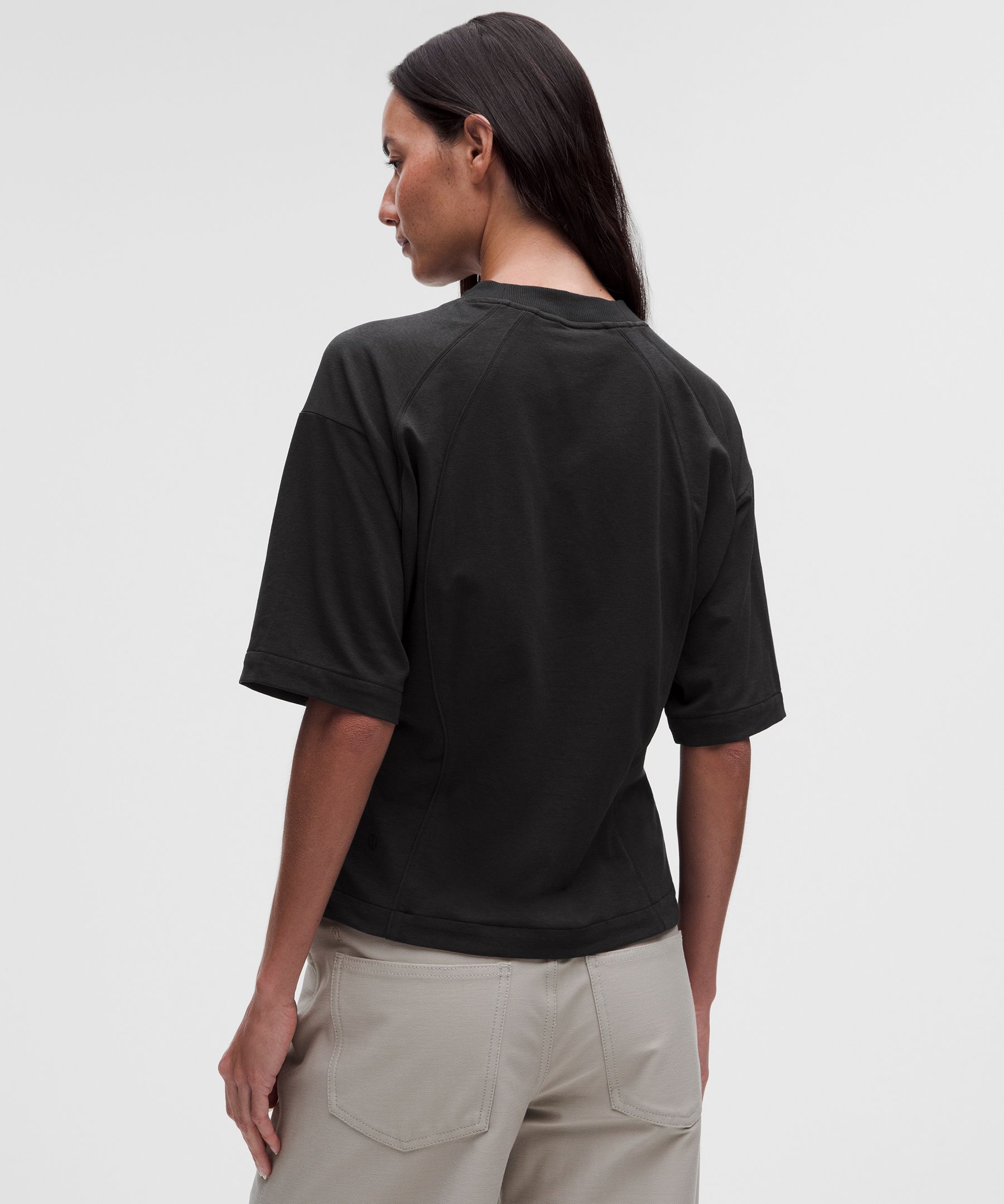 Gathered Waist Short-Sleeve Shirt