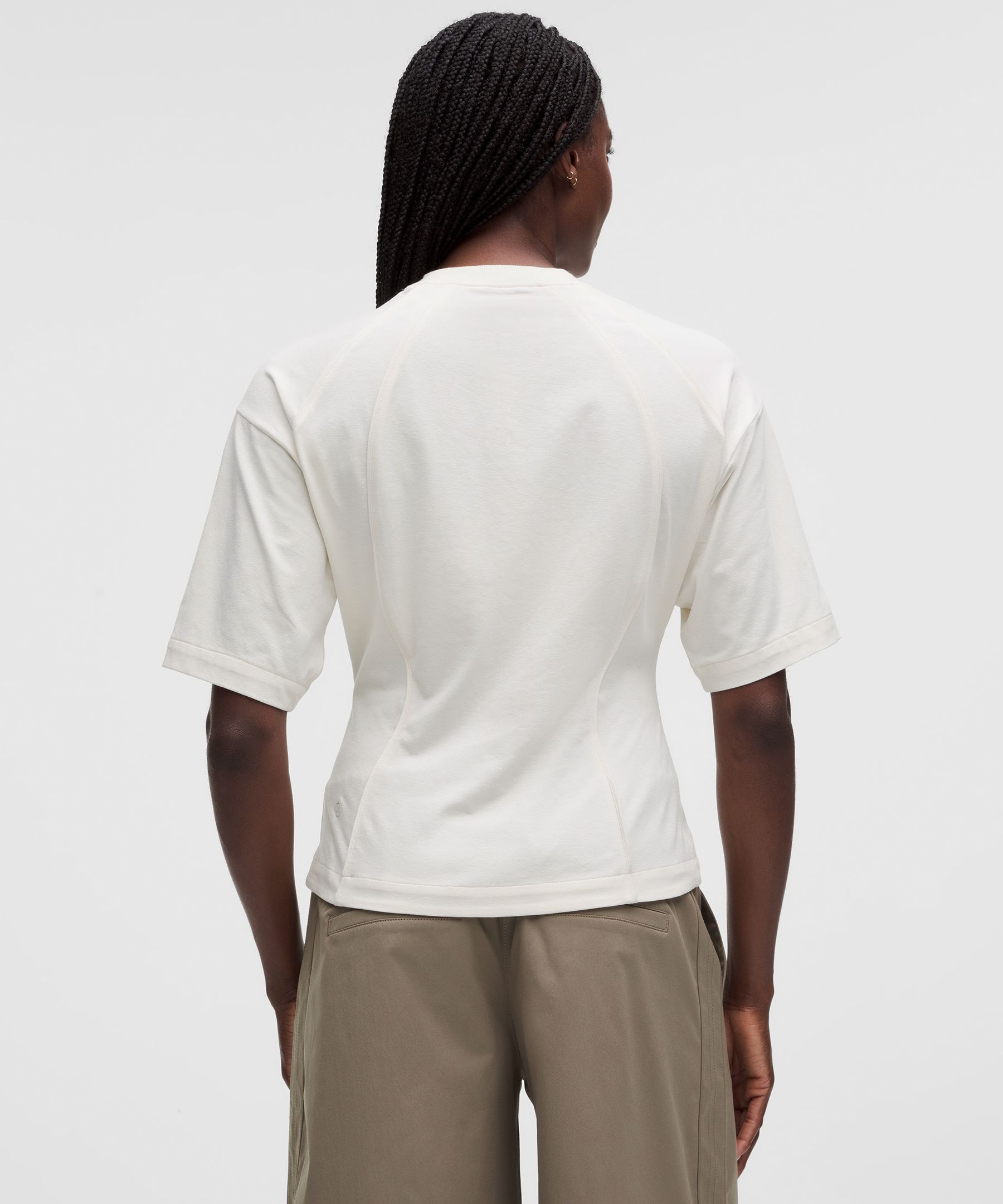 Gathered Waist Short-Sleeve Shirt