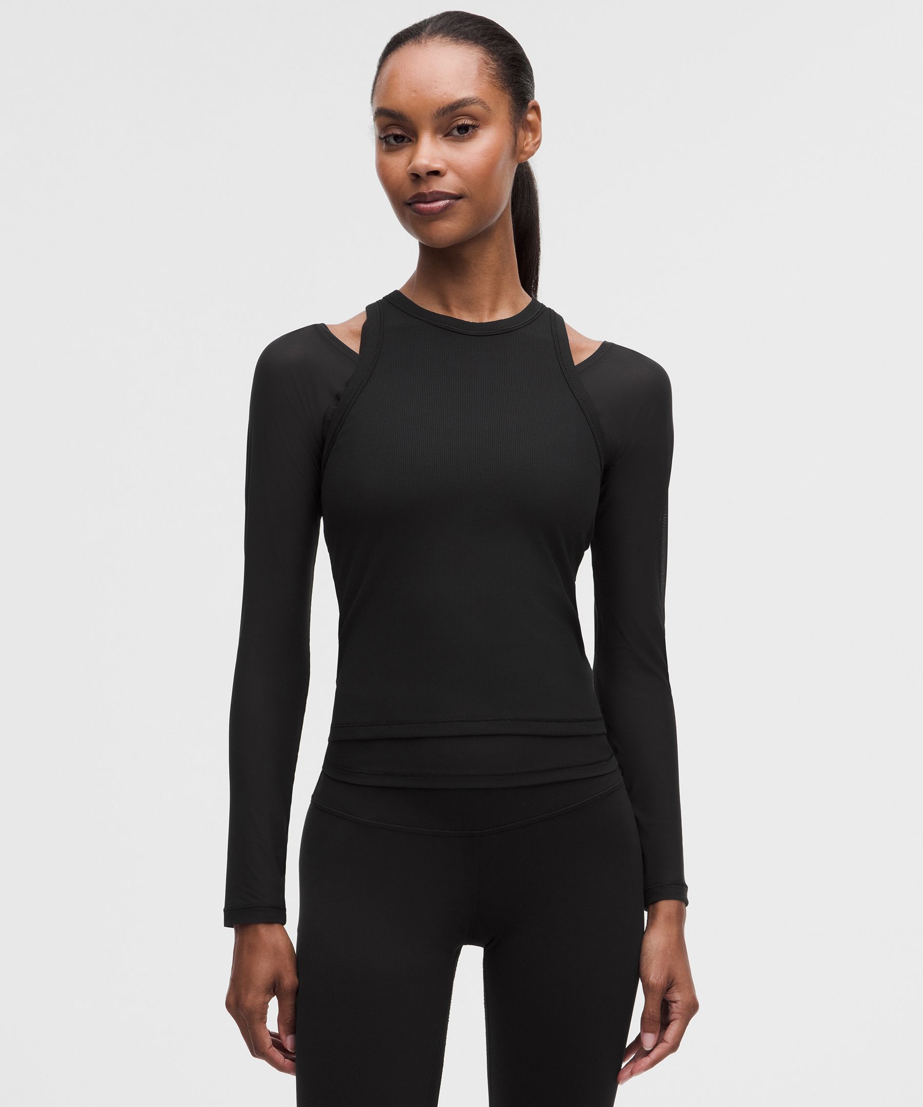 Layered Mesh Nulu Long-Sleeve Shirt