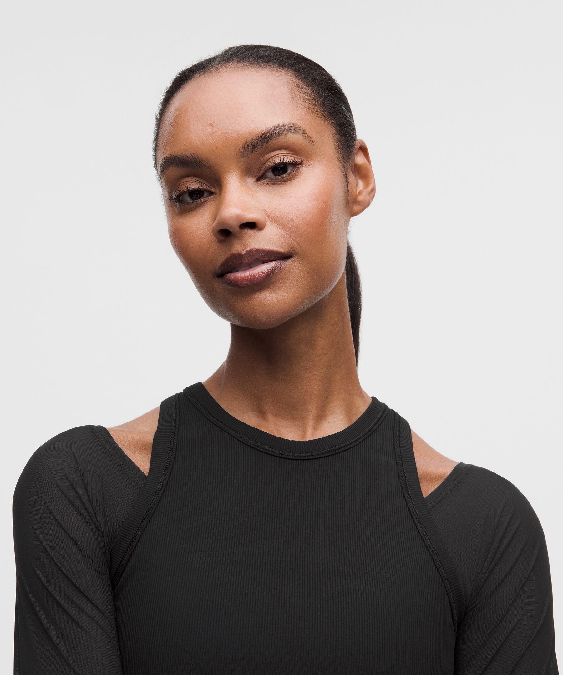 Layered Mesh Nulu Long-Sleeve Shirt