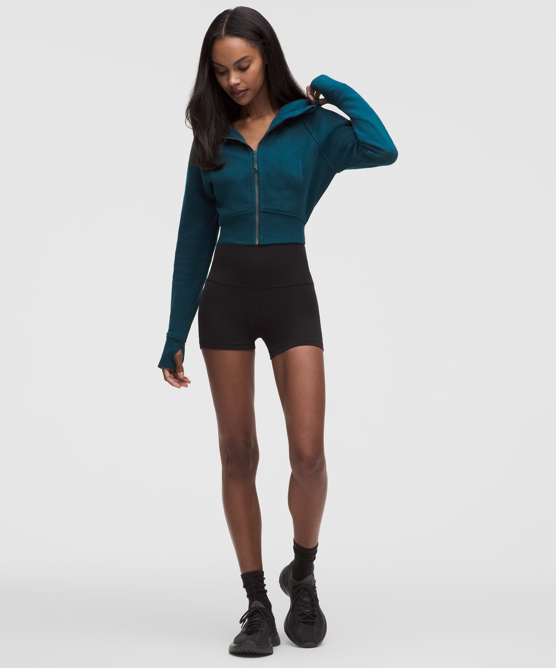 Scuba Full-Zip Cropped Hoodie