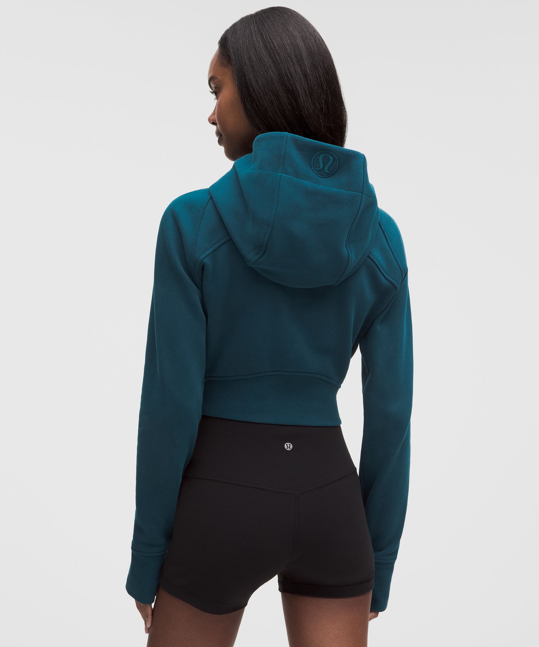 Scuba Full-Zip Cropped Hoodie