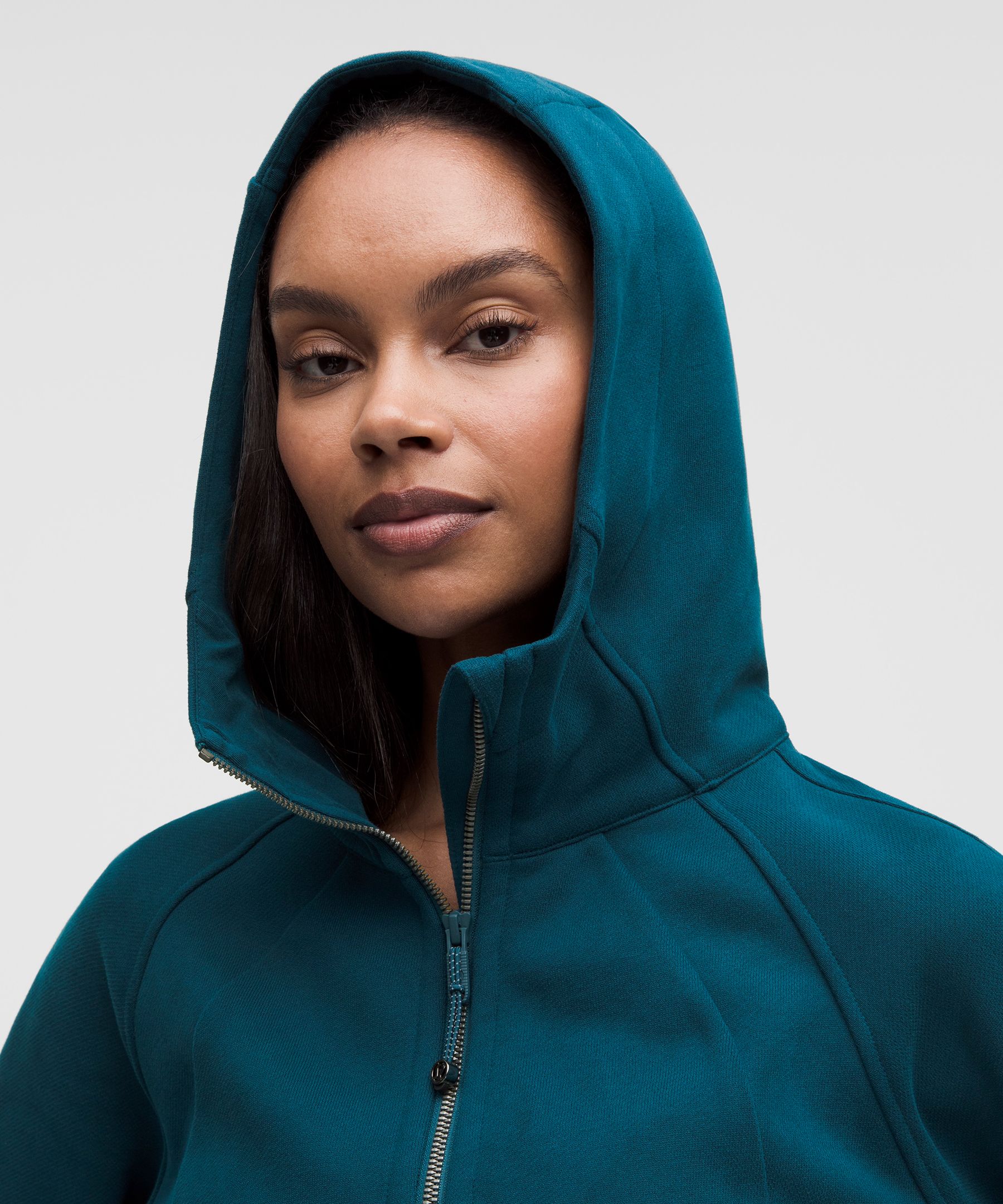 Scuba Full-Zip Cropped Hoodie