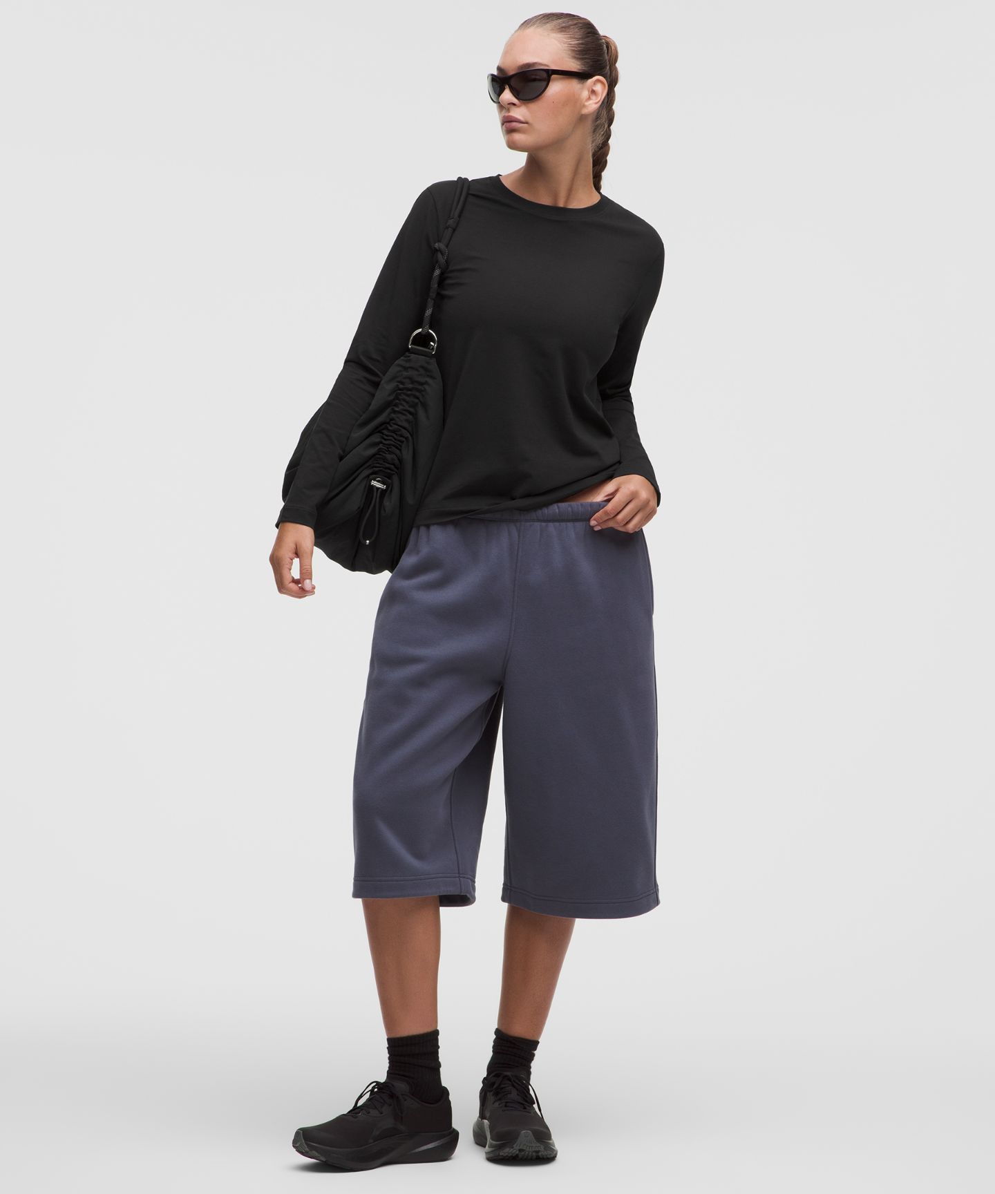 Женская футболка Lululemon The Classic Jersey Long-Sleeve Tee, цвет: Чёрный — фото 2