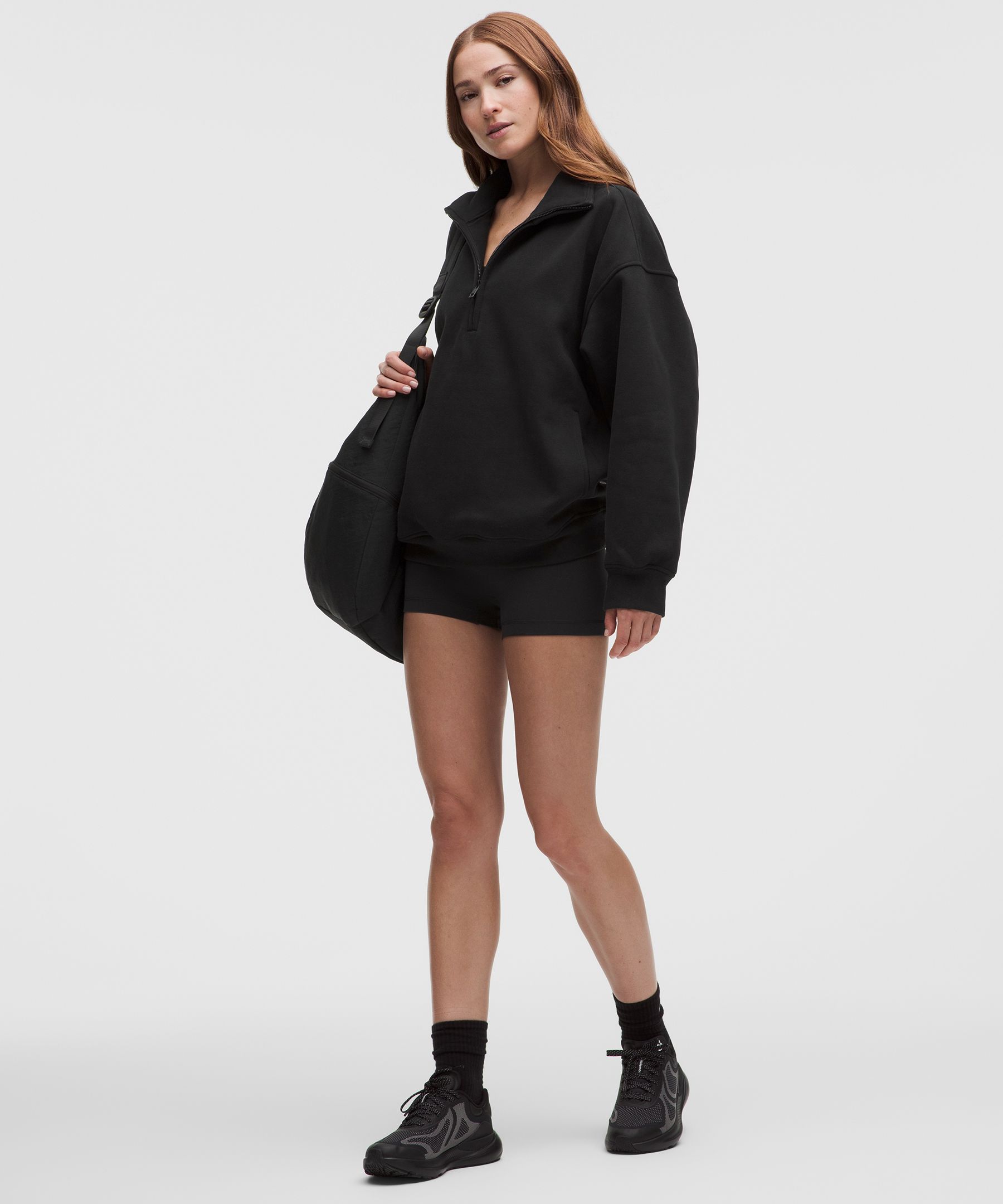 Women's Steady State SuperLoft Oversized Funnel-Neck Half Zip