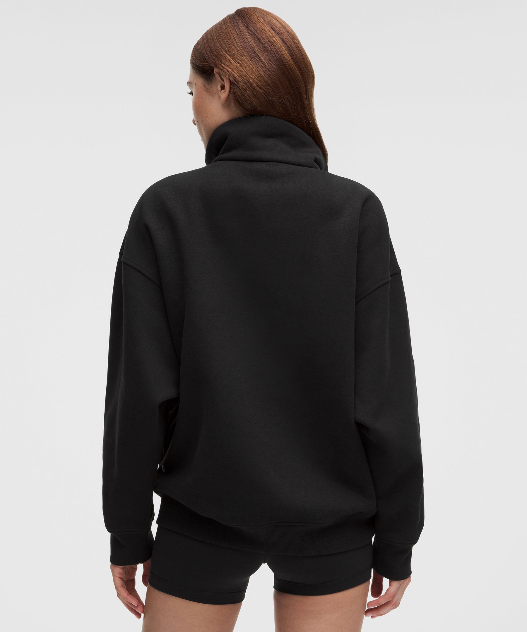 Sudadera Steady State SuperLoft oversized con cuello chimenea y media cremallera para mujer