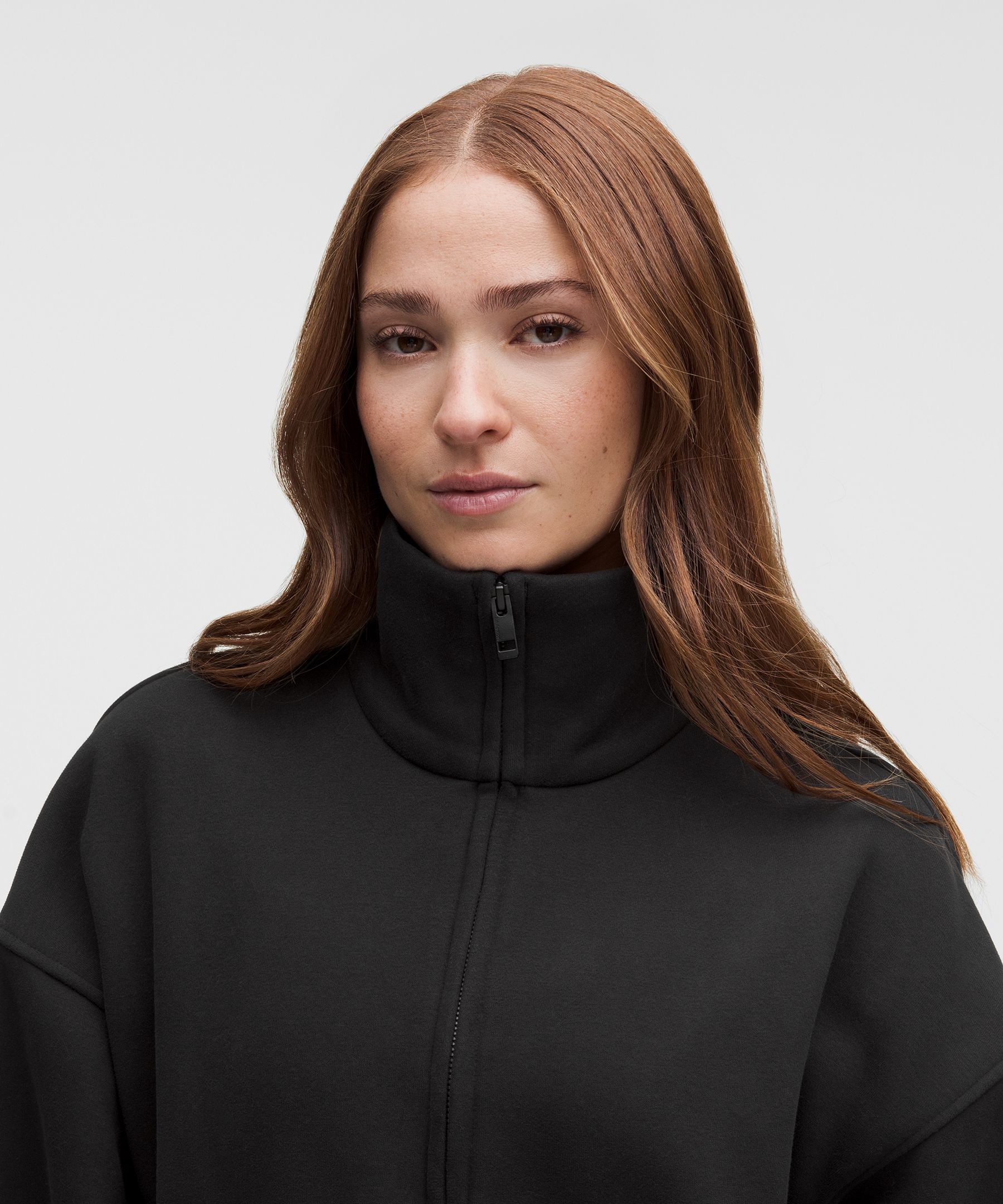 Sudadera Steady State SuperLoft oversized con cuello chimenea y media cremallera para mujer