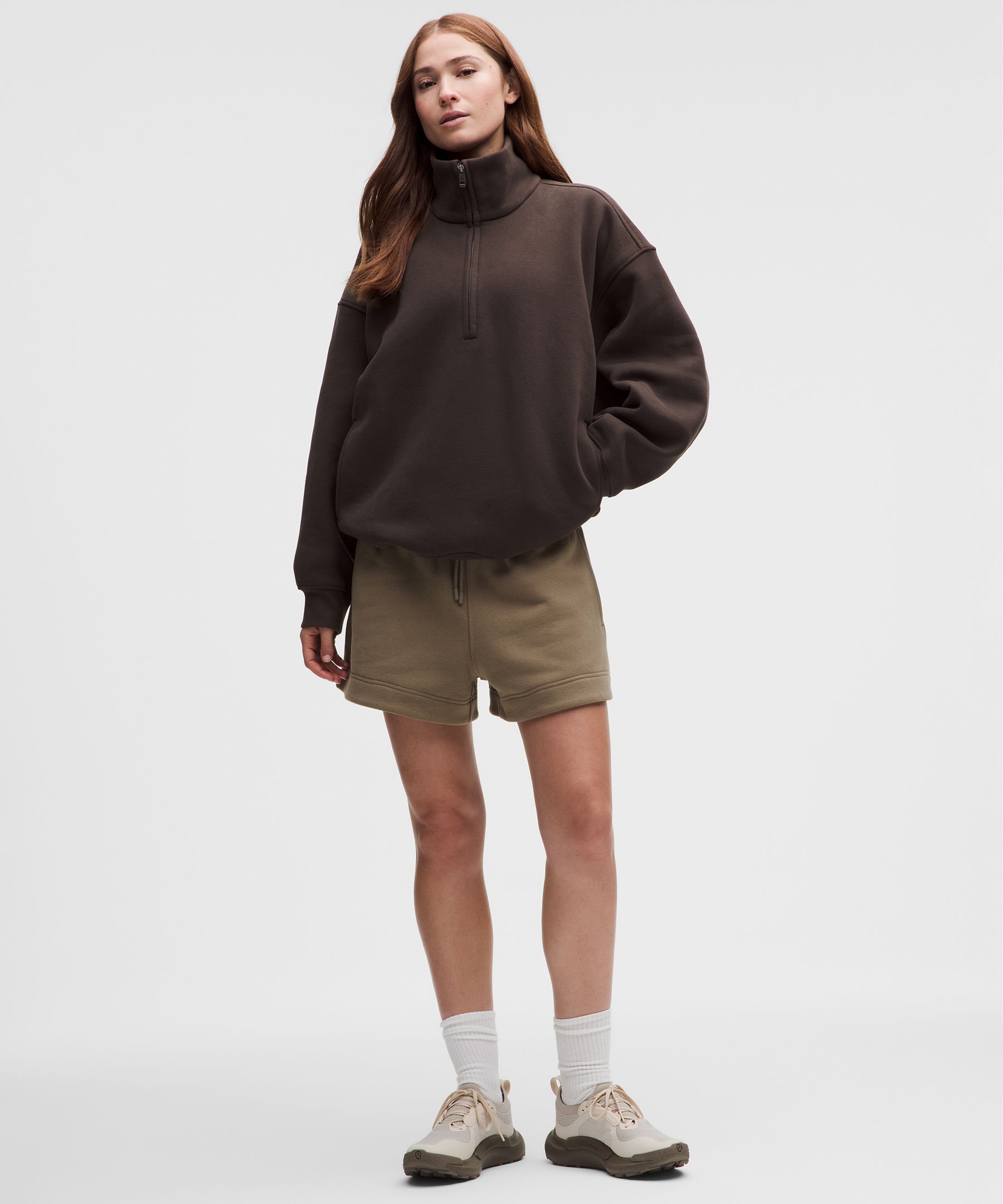 Sweat Steady State oversize demi-zipp&eacute; &agrave; col montant en SuperLoft pour femmes
