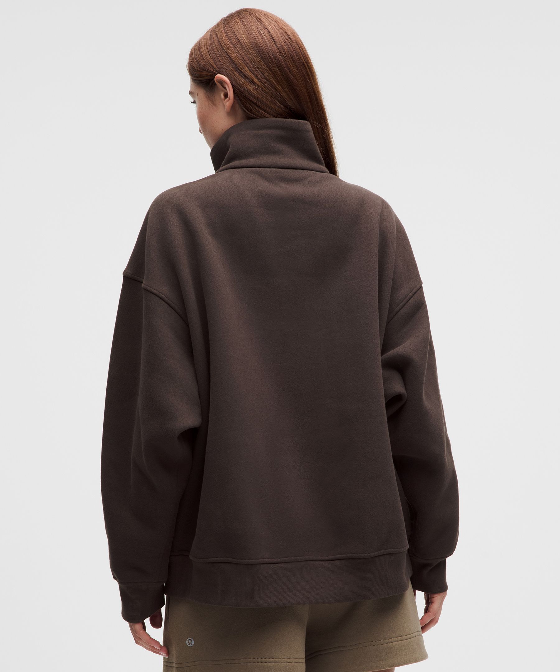Sudadera Steady State SuperLoft oversized con cuello chimenea y media cremallera para mujer