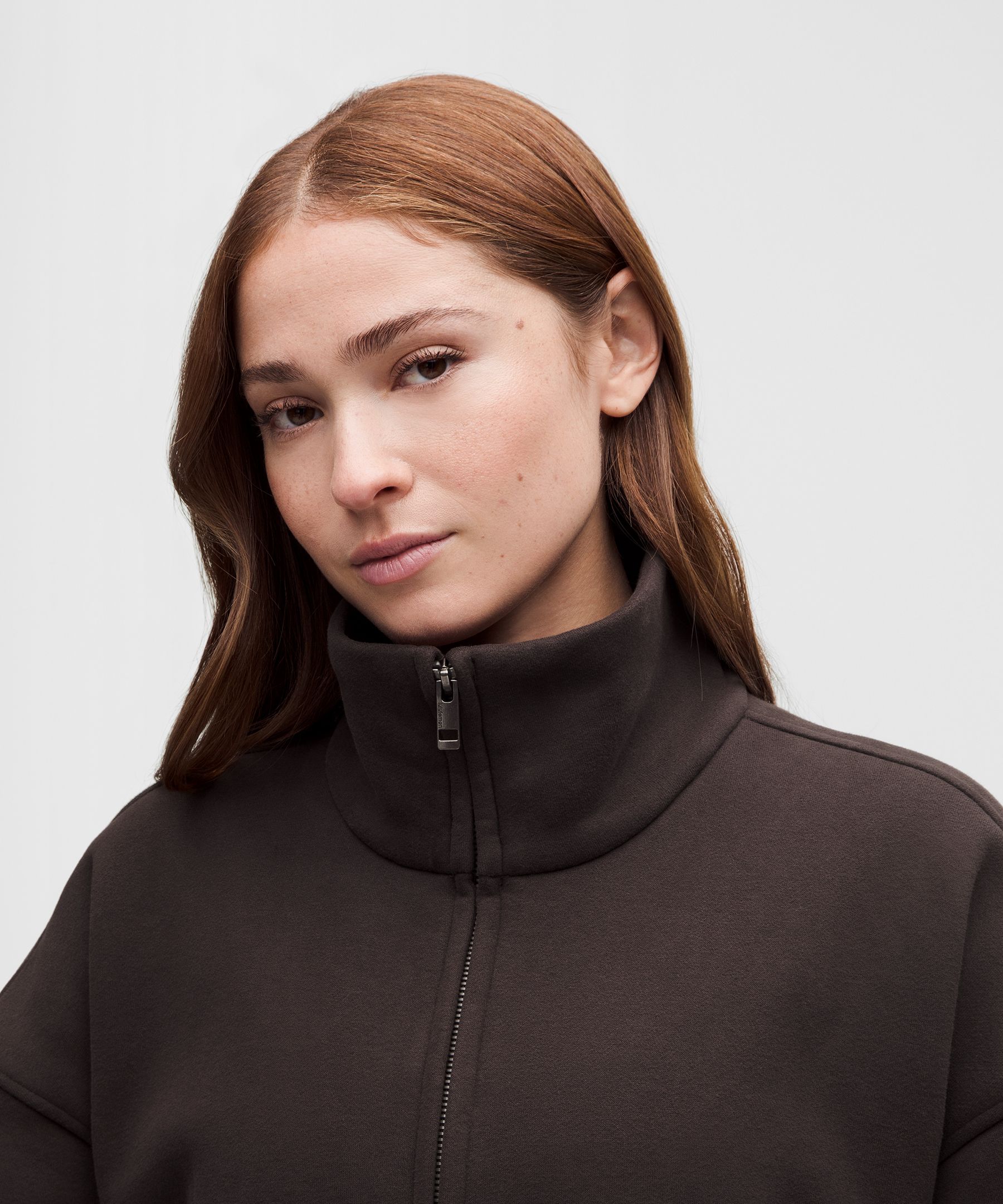 Sudadera Steady State SuperLoft oversized con cuello chimenea y media cremallera para mujer