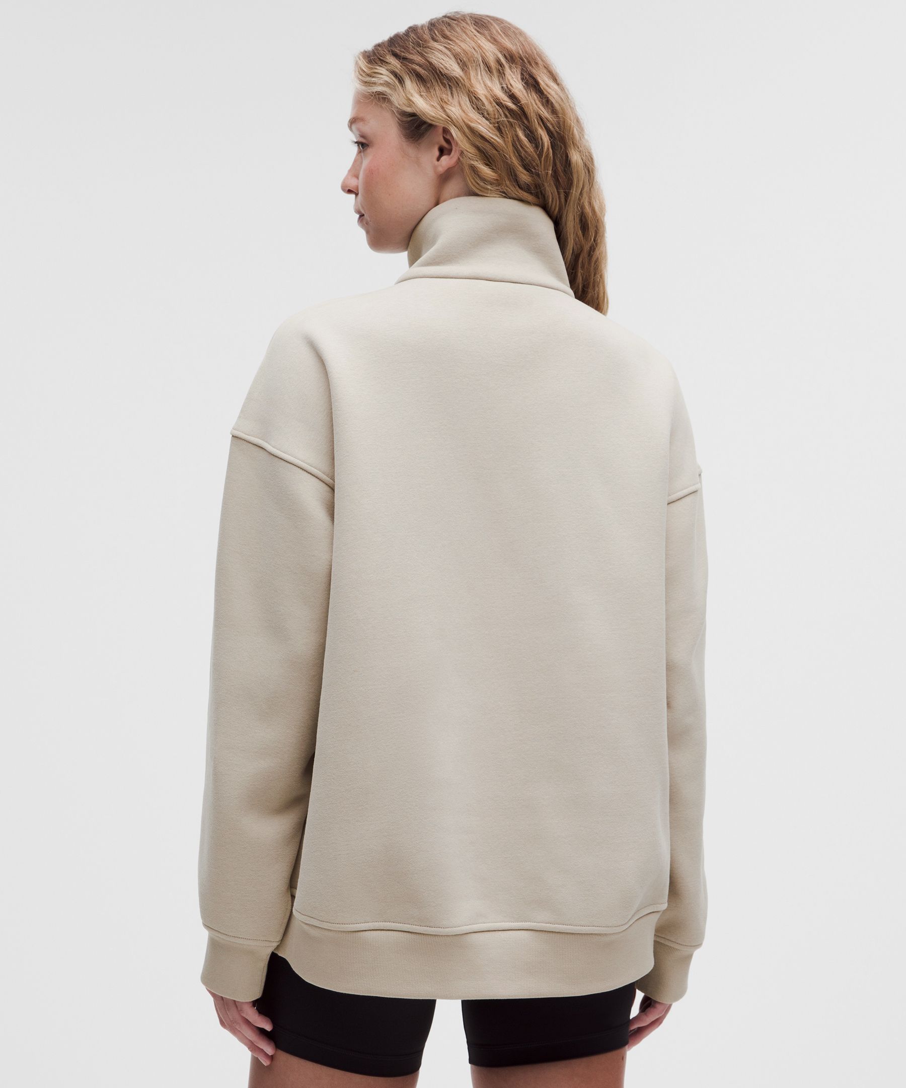 Sweat Steady State oversize demi-zipp&eacute; &agrave; col montant en SuperLoft pour femmes
