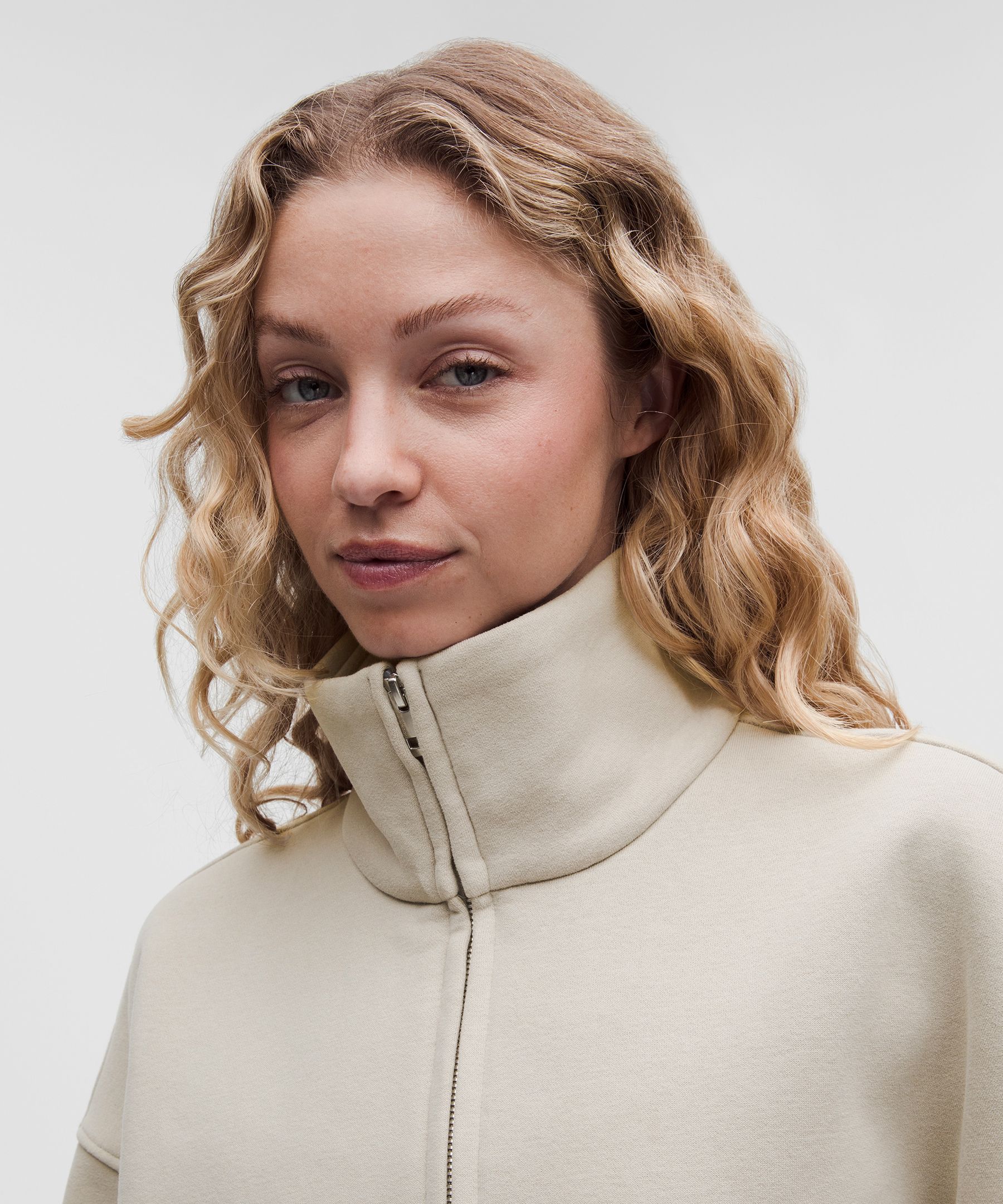 Sweat Steady State oversize demi-zipp&eacute; &agrave; col montant en SuperLoft pour femmes