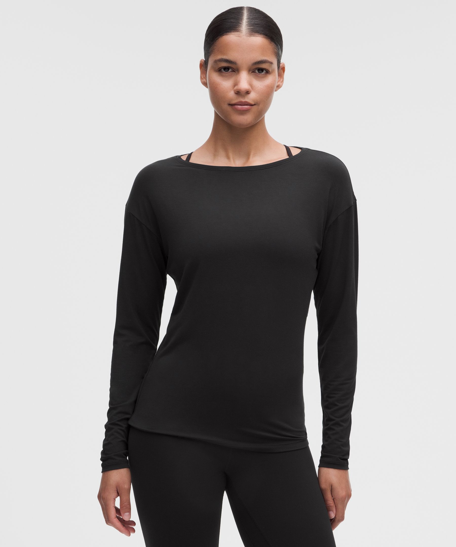 SilkyAppeal Hip-Length Long-Sleeve Shirt