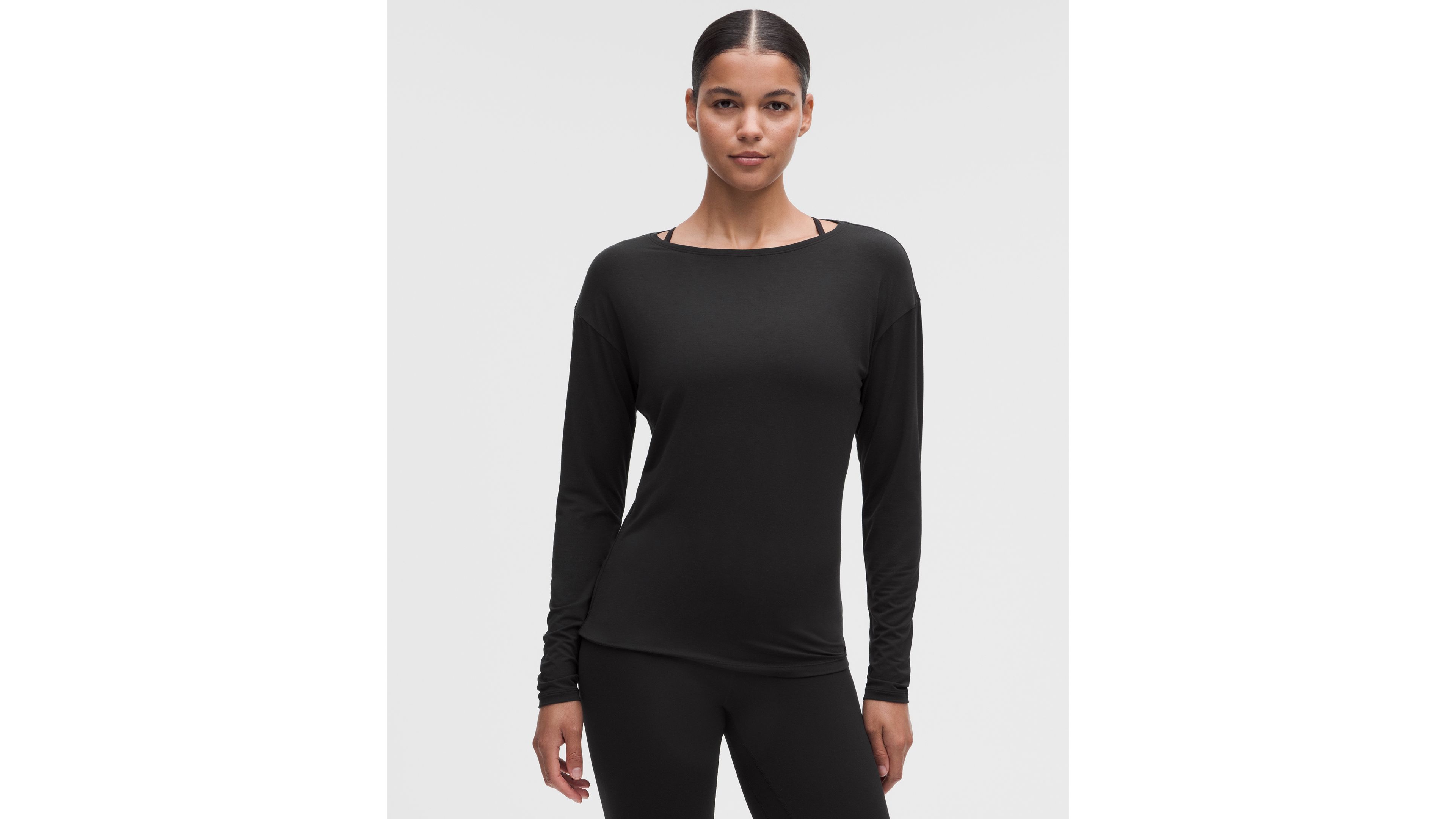 SilkyAppeal Hip-Length Long-Sleeve Shirt