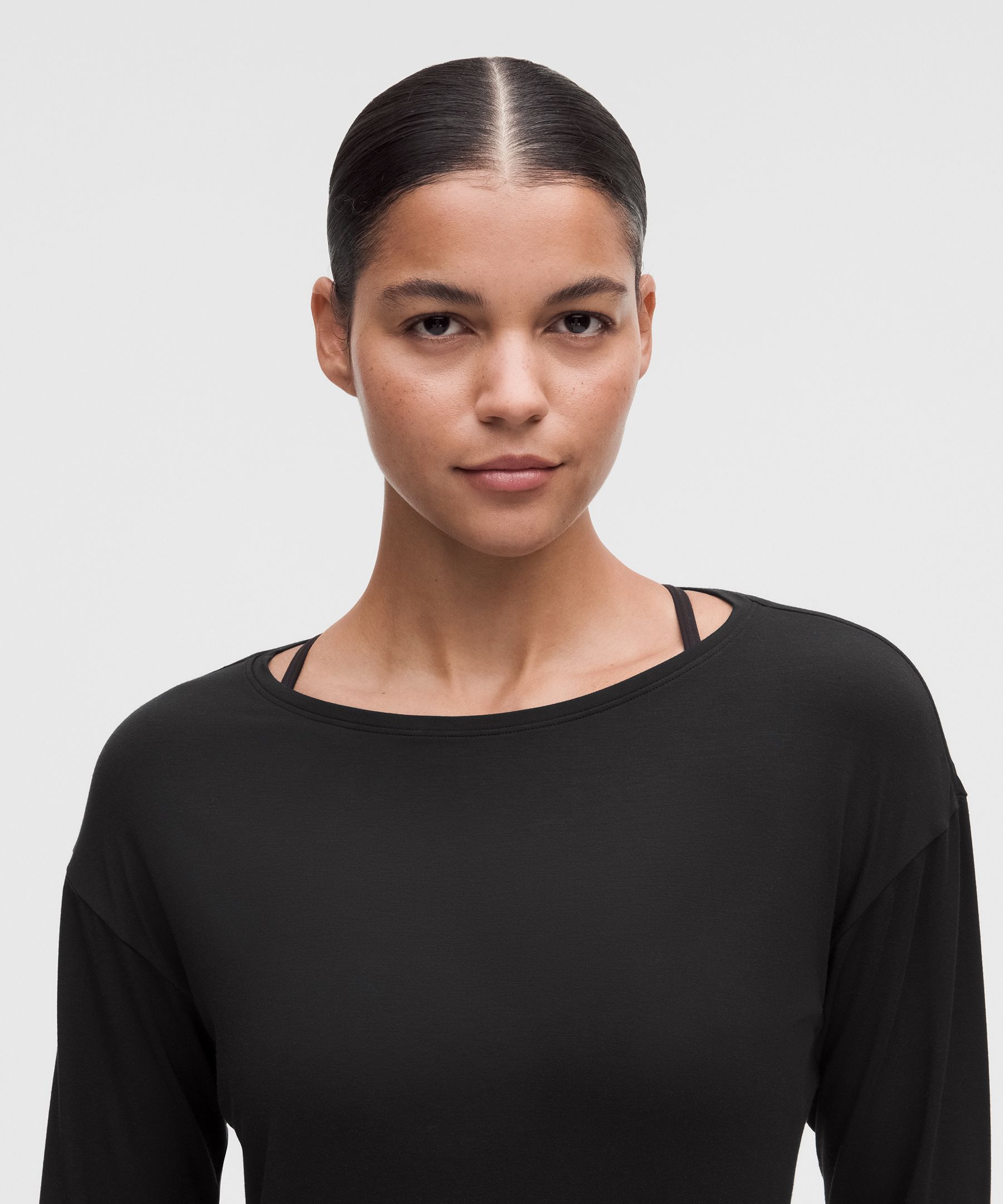 SilkyAppeal Hip-Length Long-Sleeve Shirt