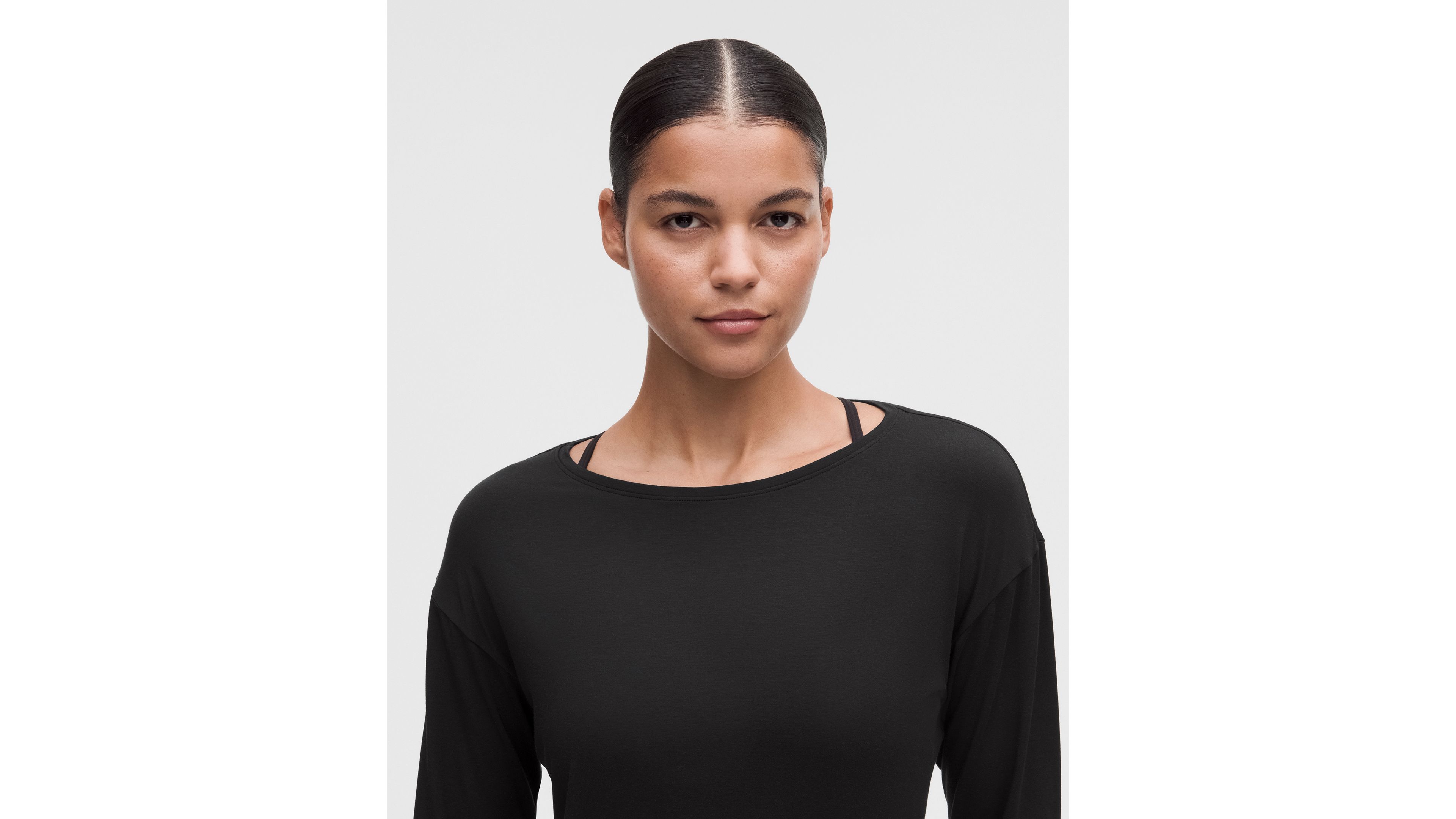 SilkyAppeal Hip-Length Long-Sleeve Shirt