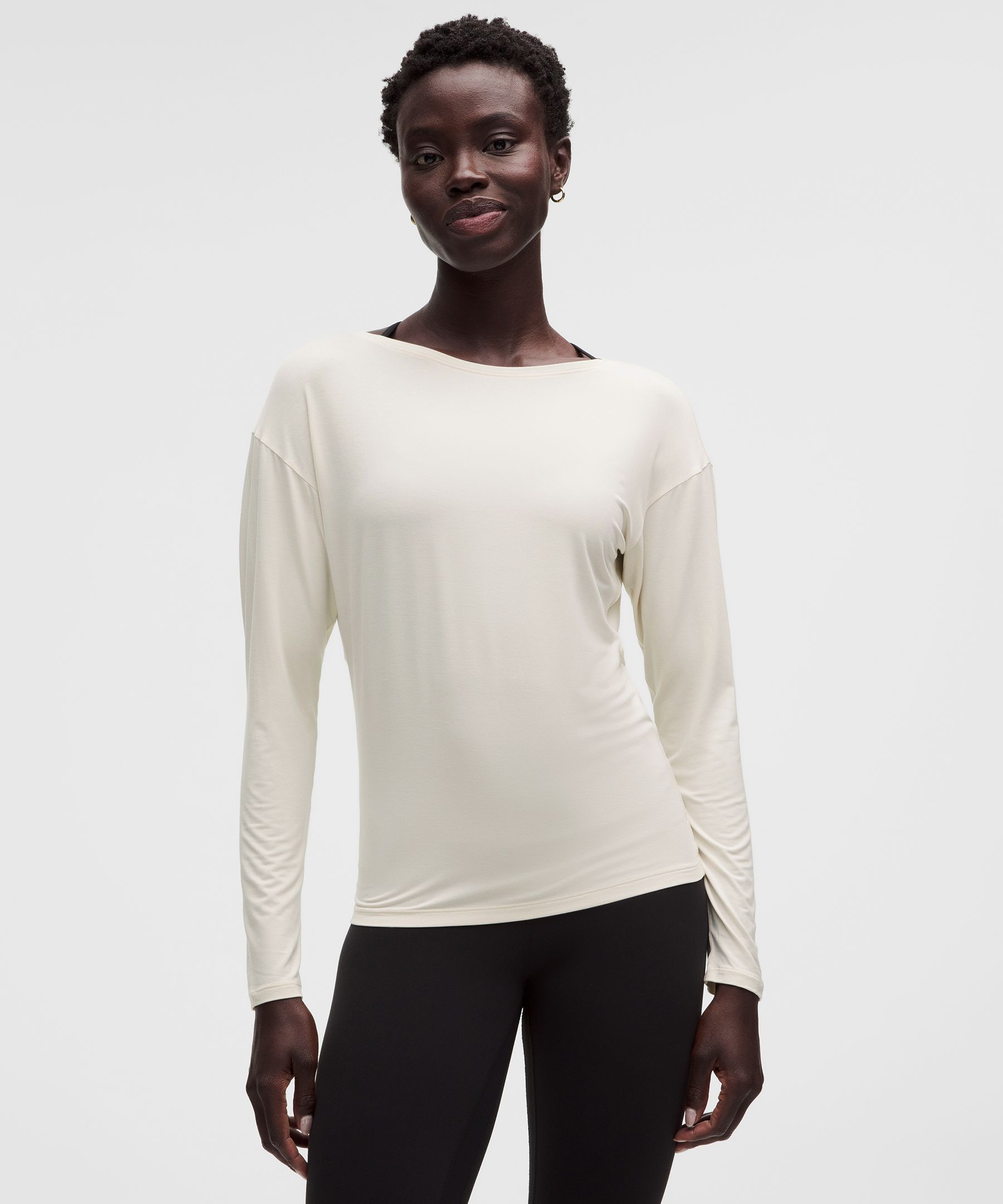 SilkyAppeal Hip-Length Long-Sleeve Shirt