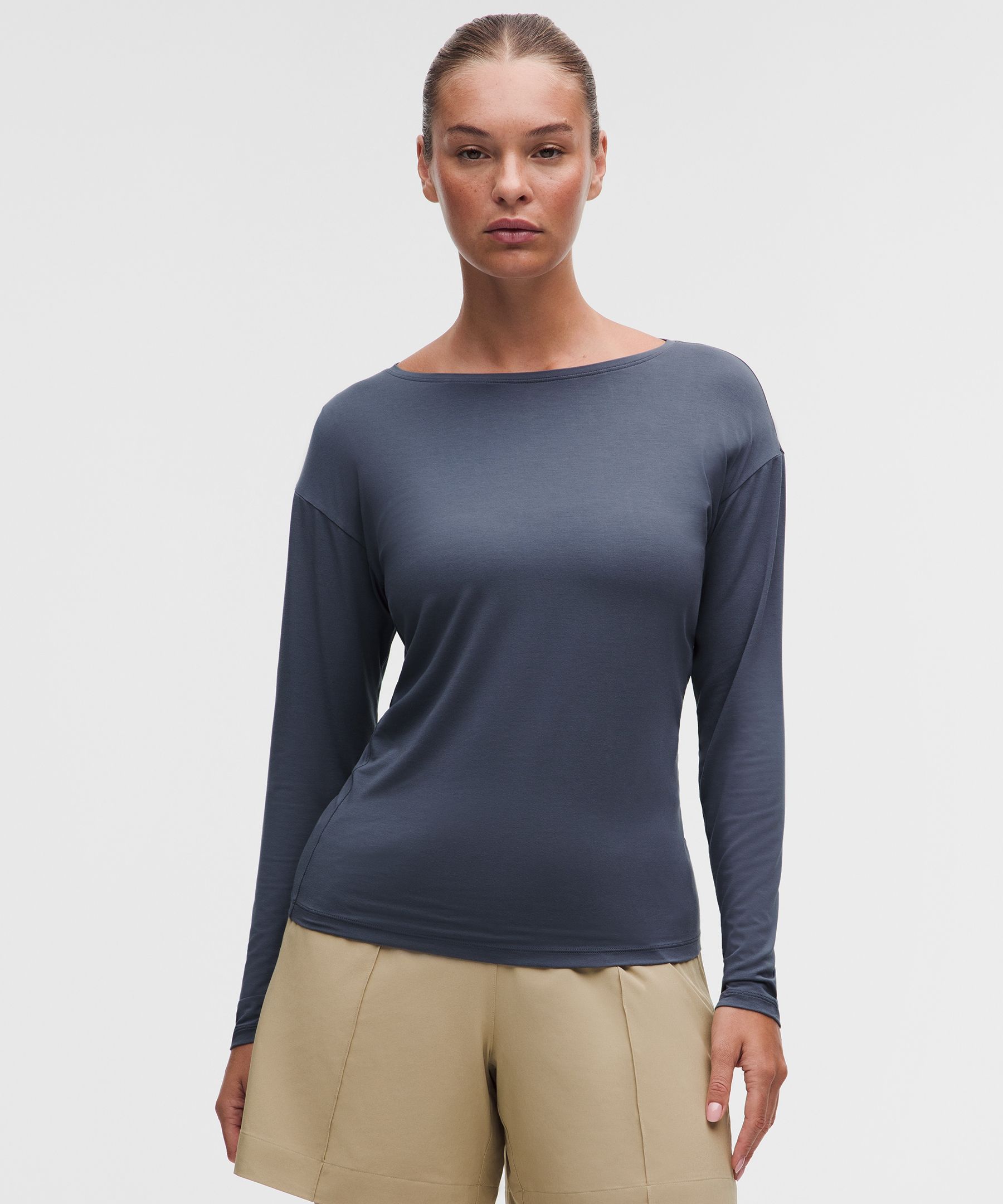 SilkyAppeal Hip-Length Long-Sleeve Shirt