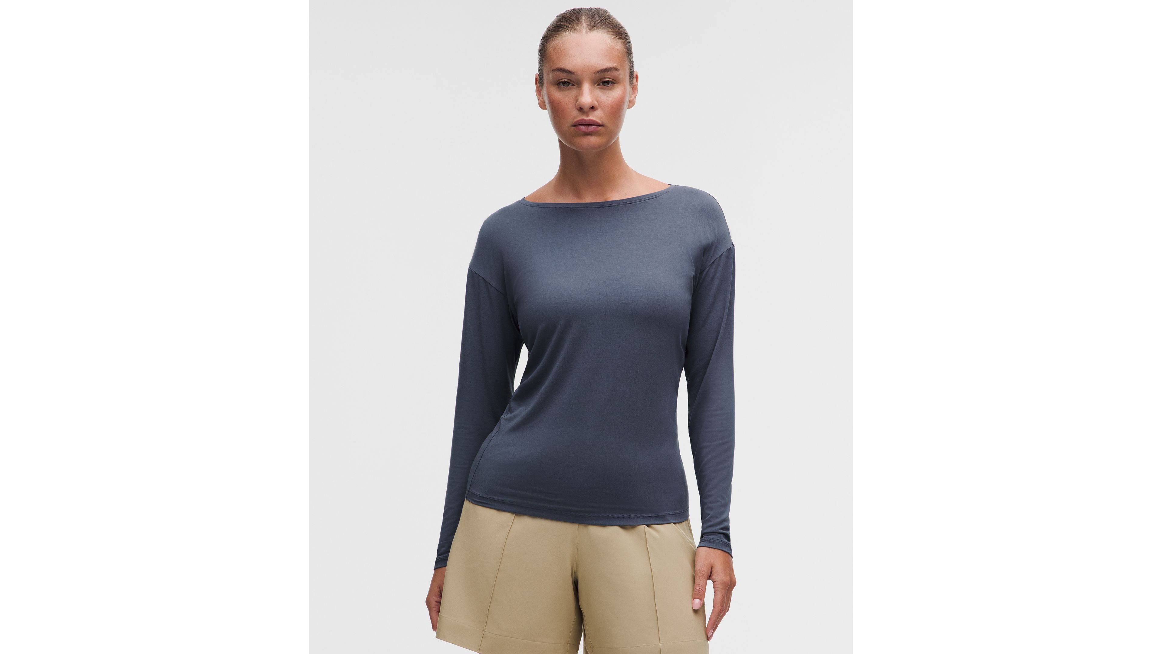 SilkyAppeal Hip-Length Long-Sleeve Shirt