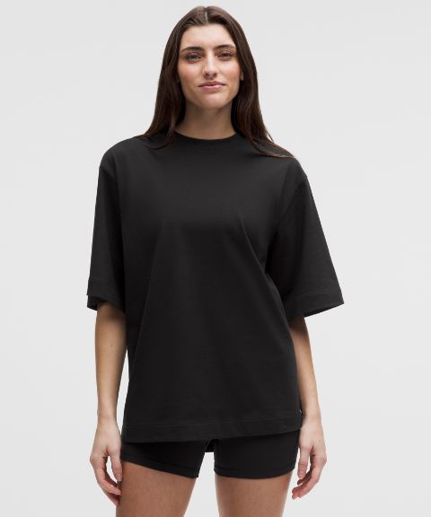 Женская хлопковая футболка Lululemon Heavyweight Oversized