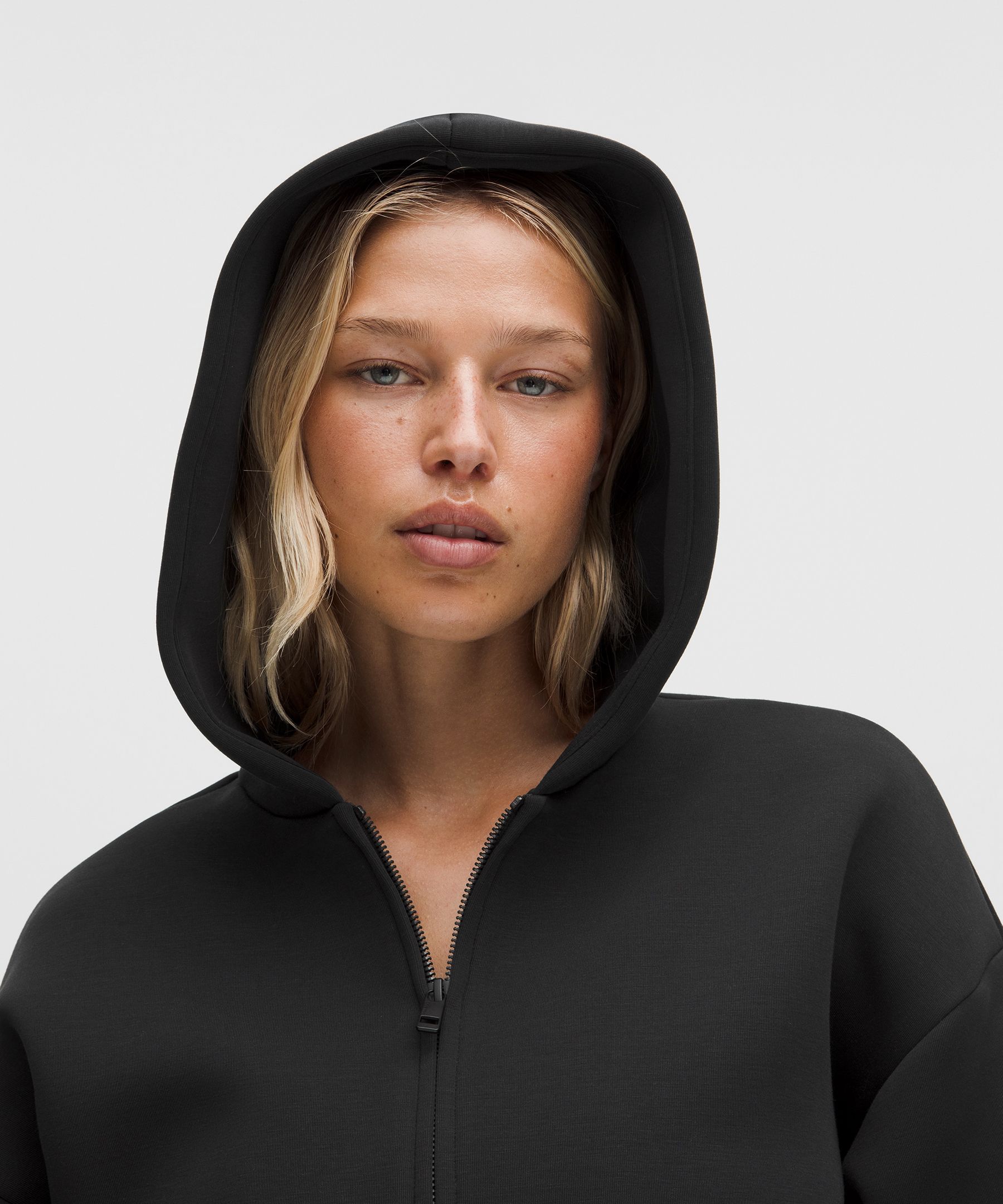Sleek Spacer Full-Zip Hoodie
