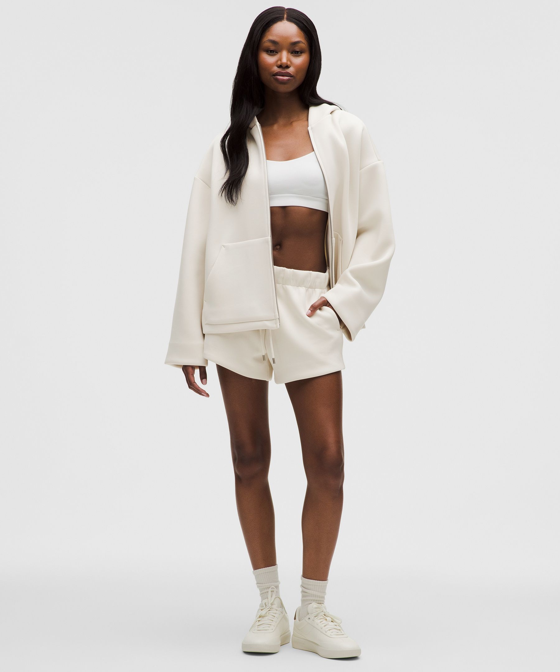 Sleek Spacer Full-Zip Hoodie