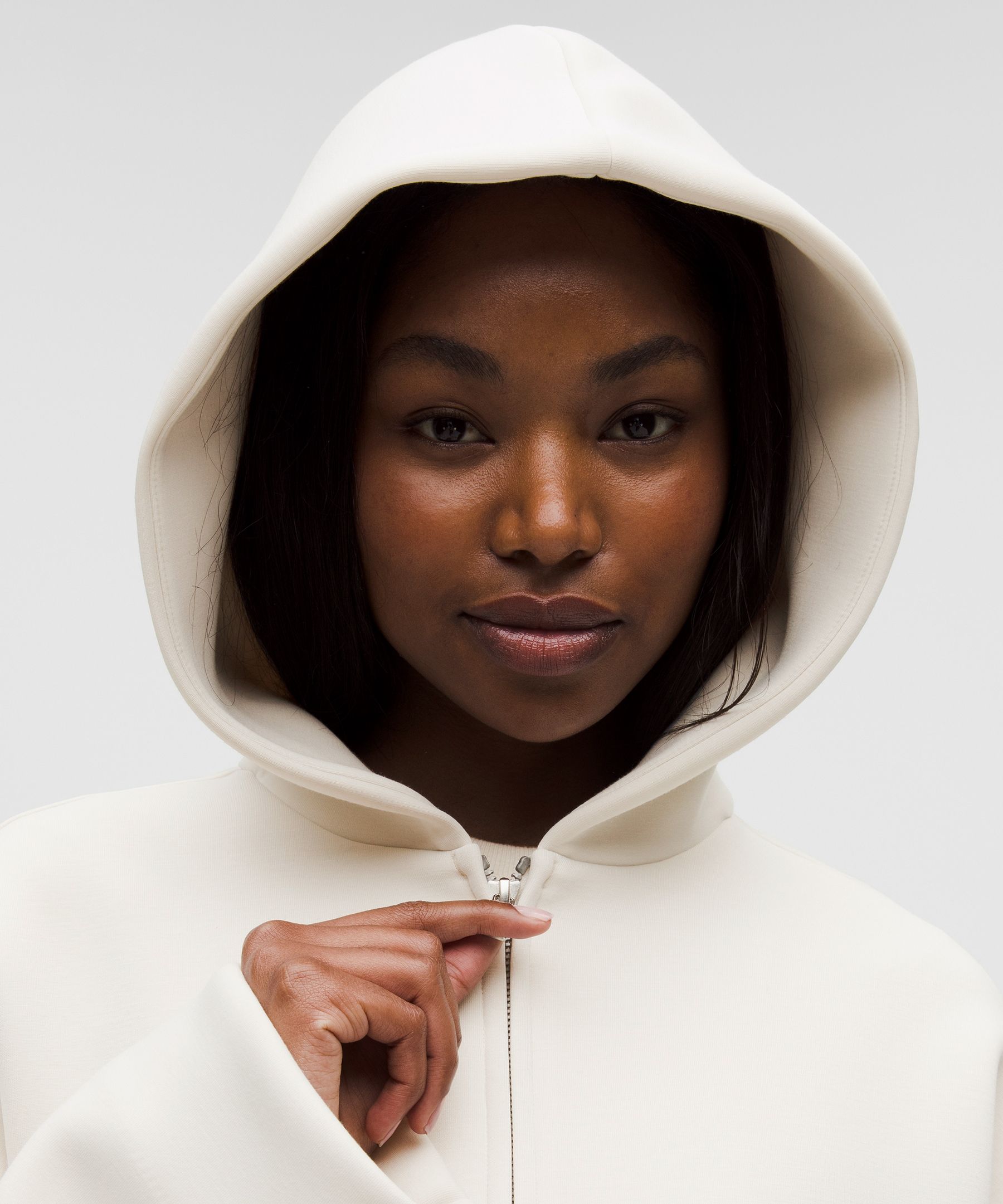 Sleek Spacer Full-Zip Hoodie